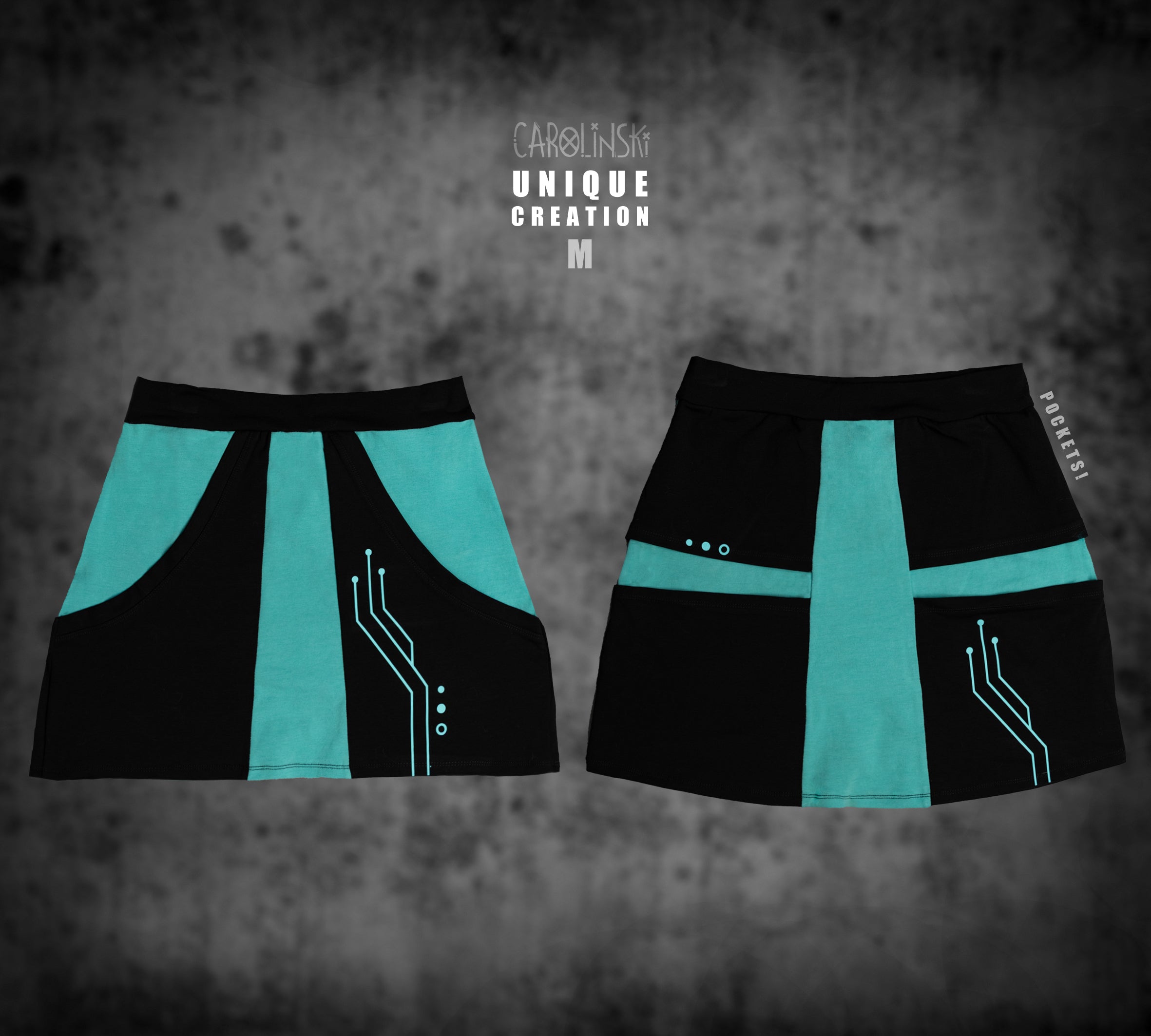Ultra mini skirt Mint Circuitboard