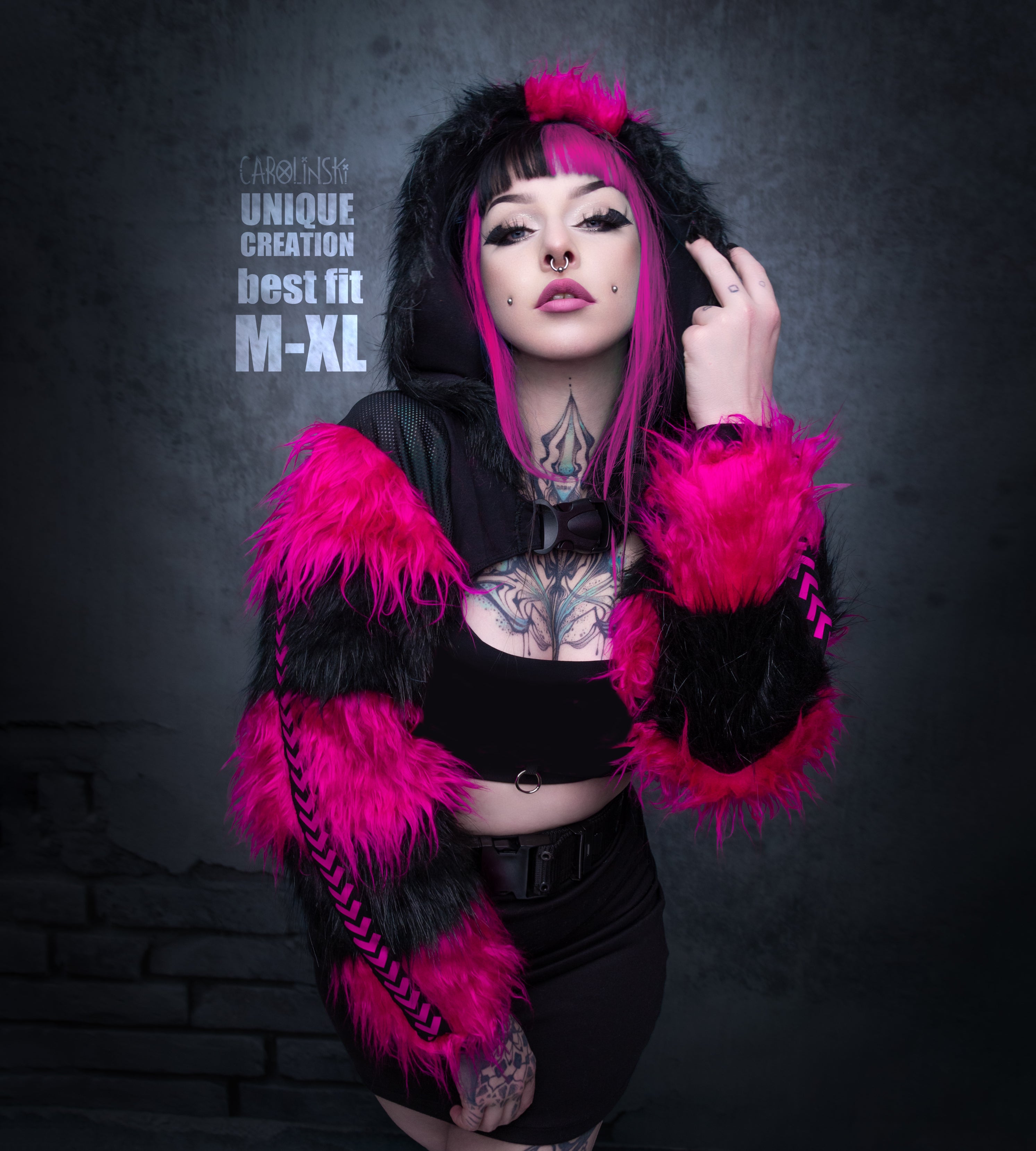 Faux Fur Shrug - Pink
