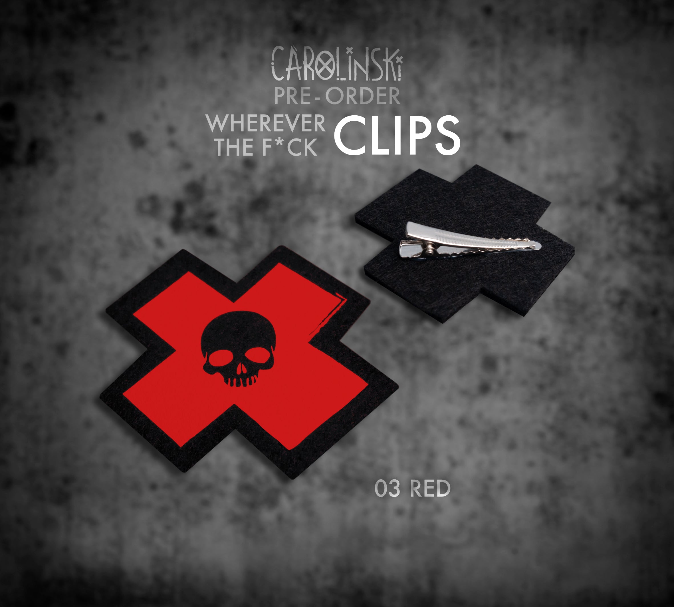 Skull Cross Clip