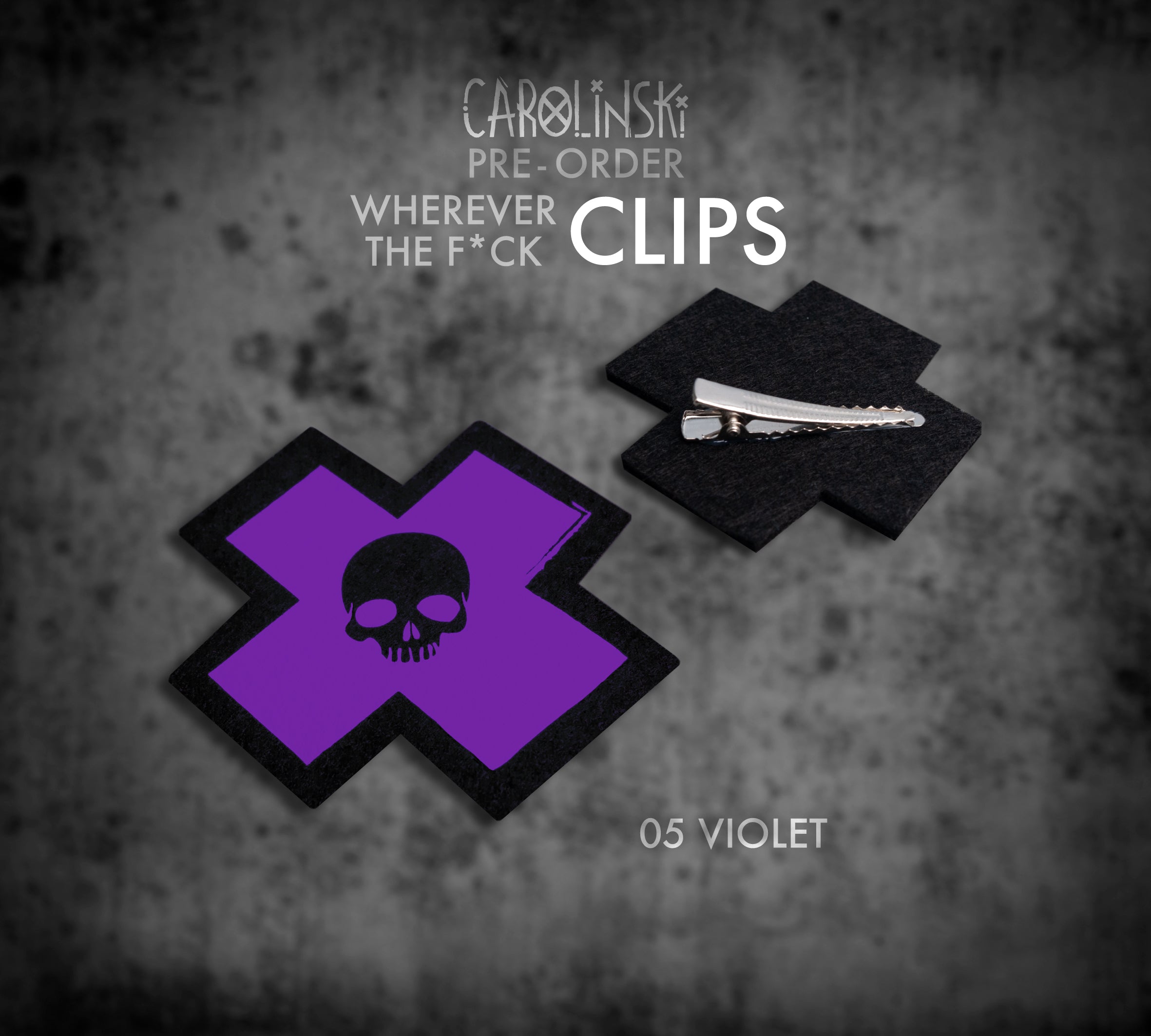 Skull Cross Clip