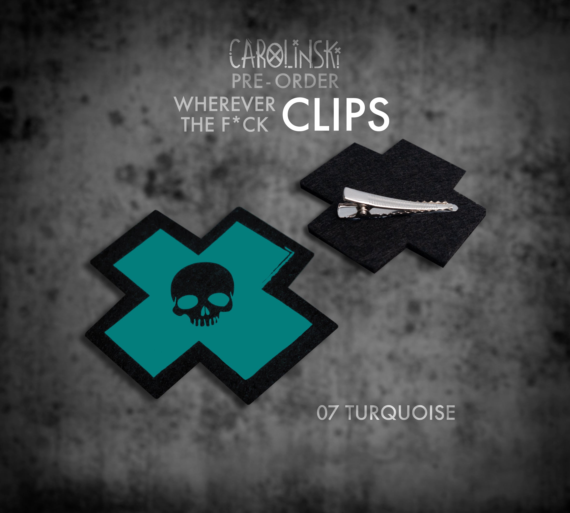 Skull Cross Clip