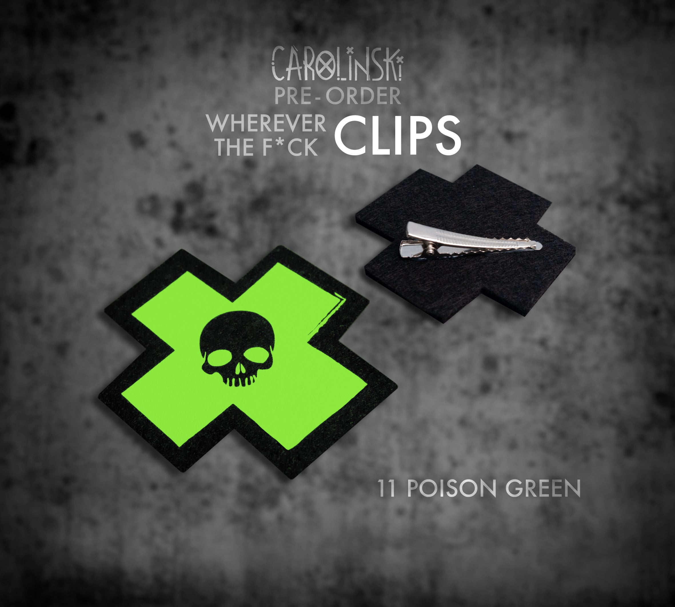 Skull Cross Clip