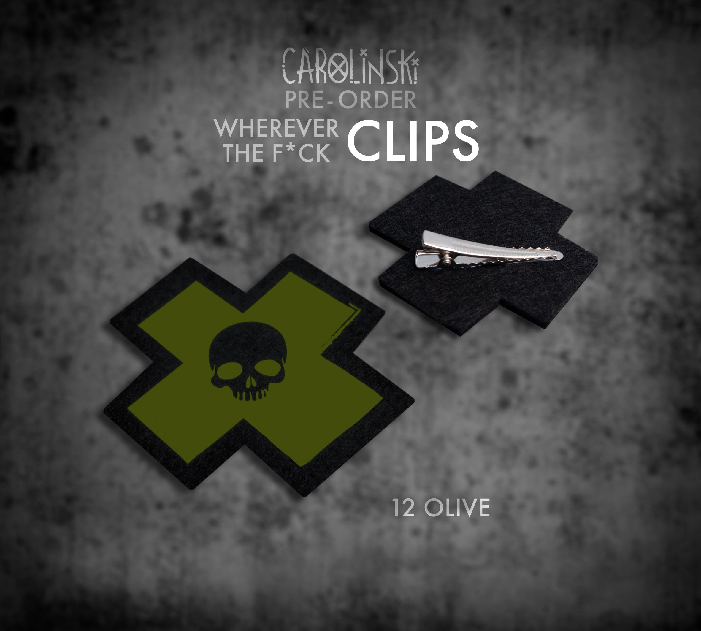 Skull Cross Clip