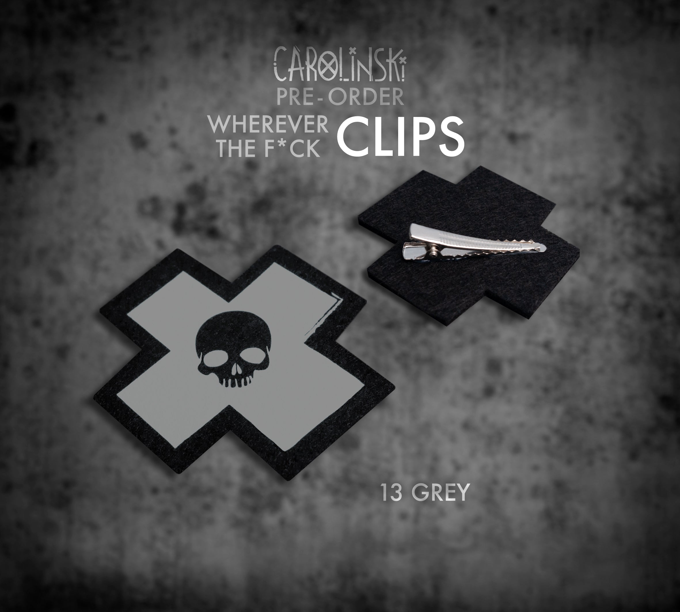 Skull Cross Clip