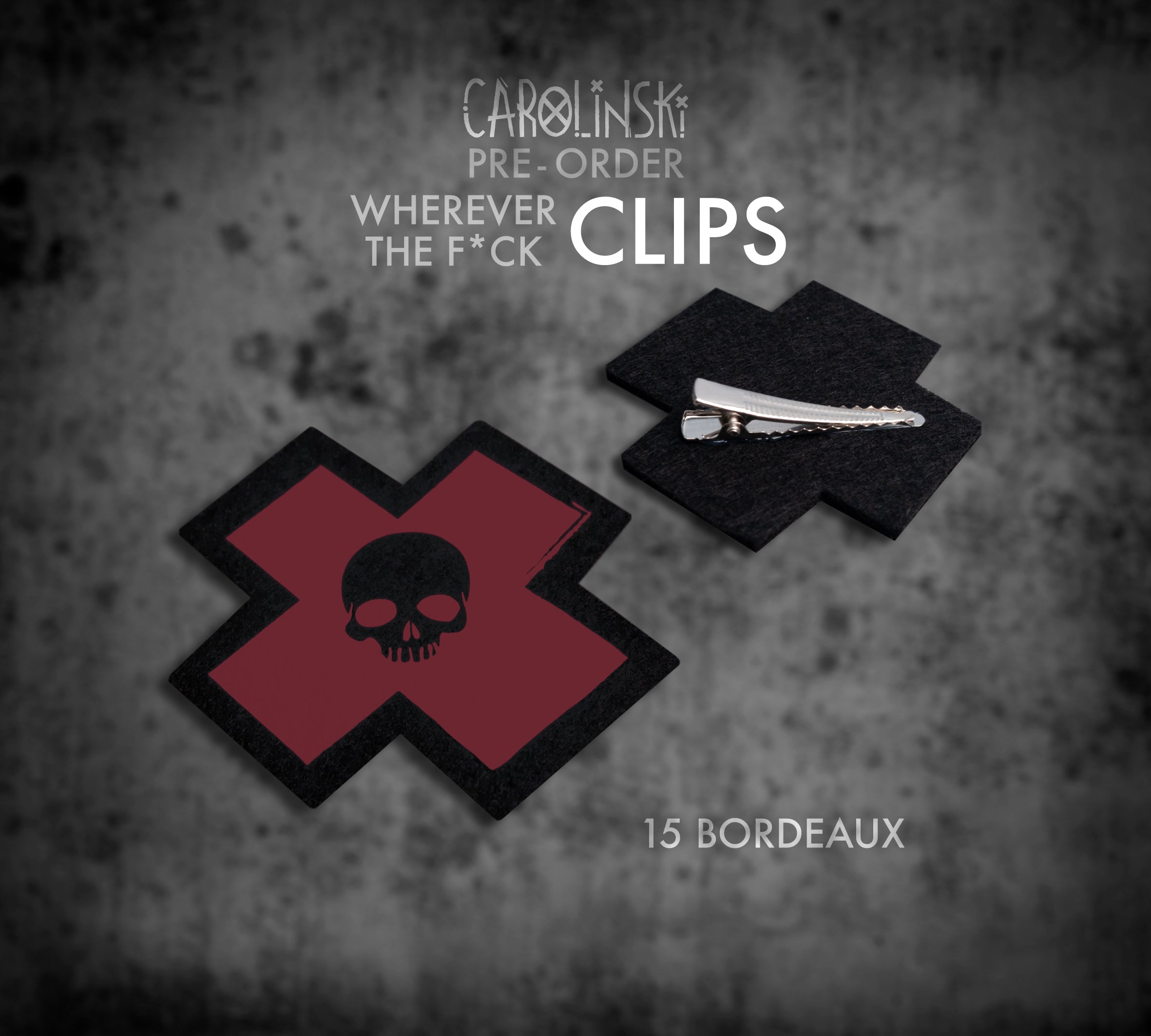 Skull Cross Clip