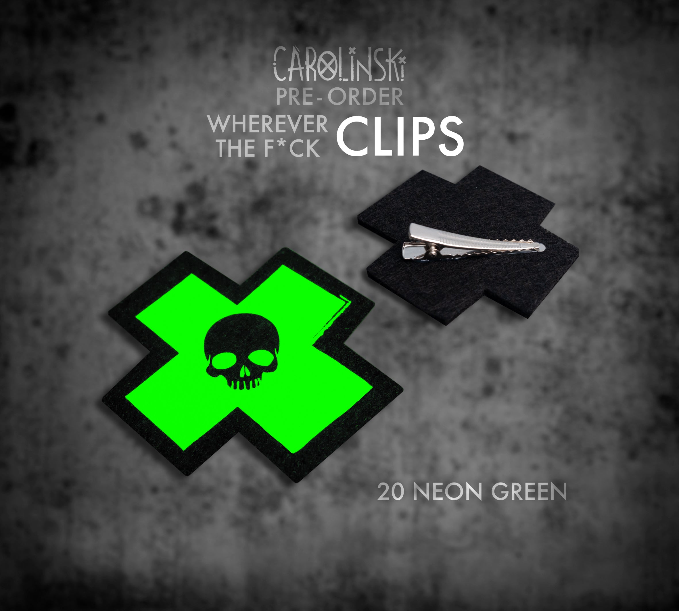 Skull Cross Clip
