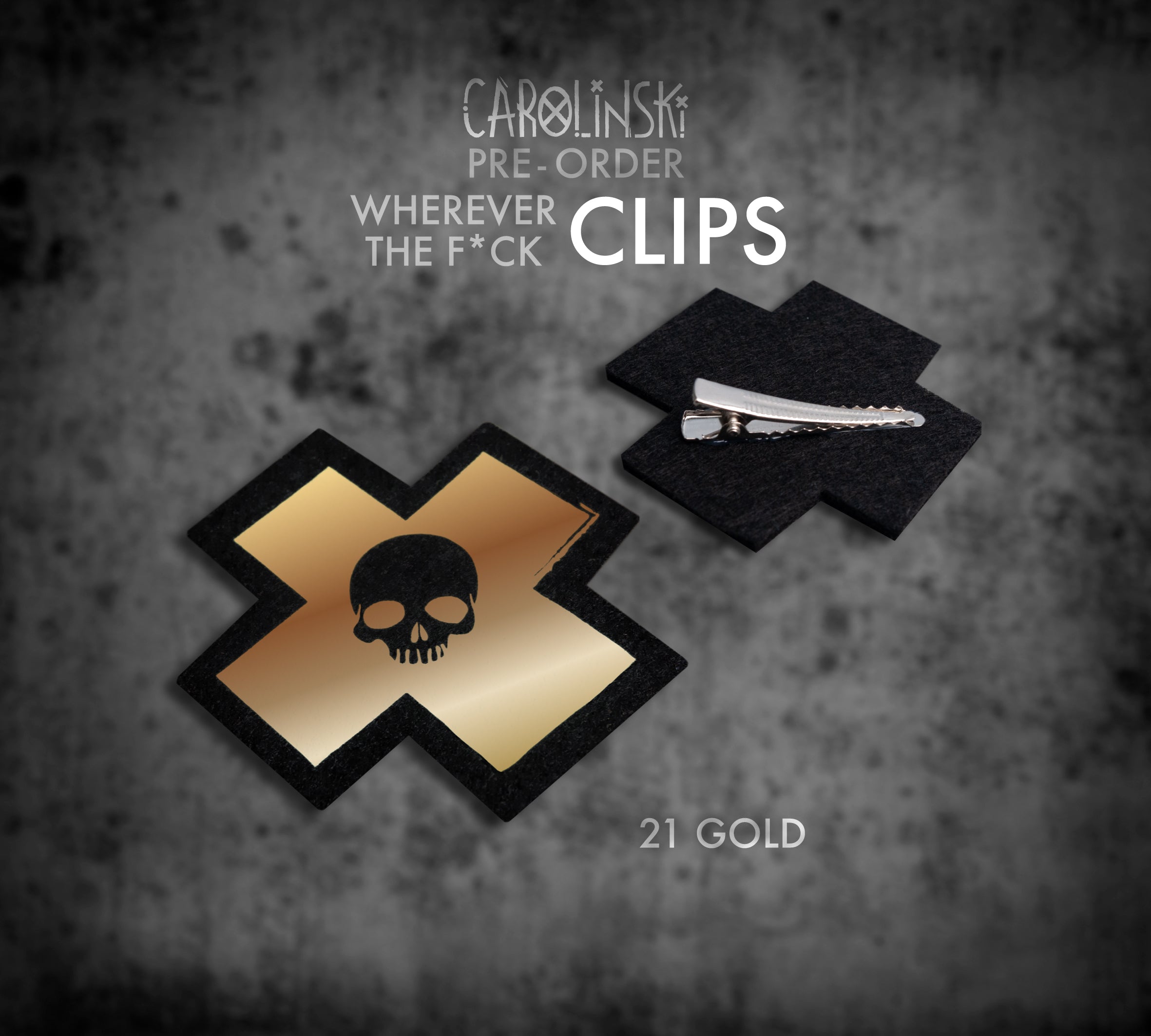 Skull Cross Clip