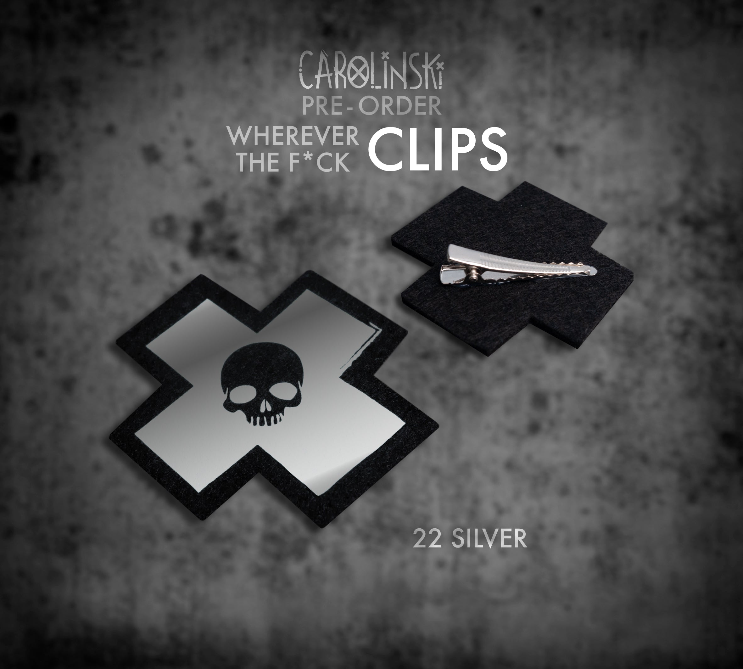 Skull Cross Clip