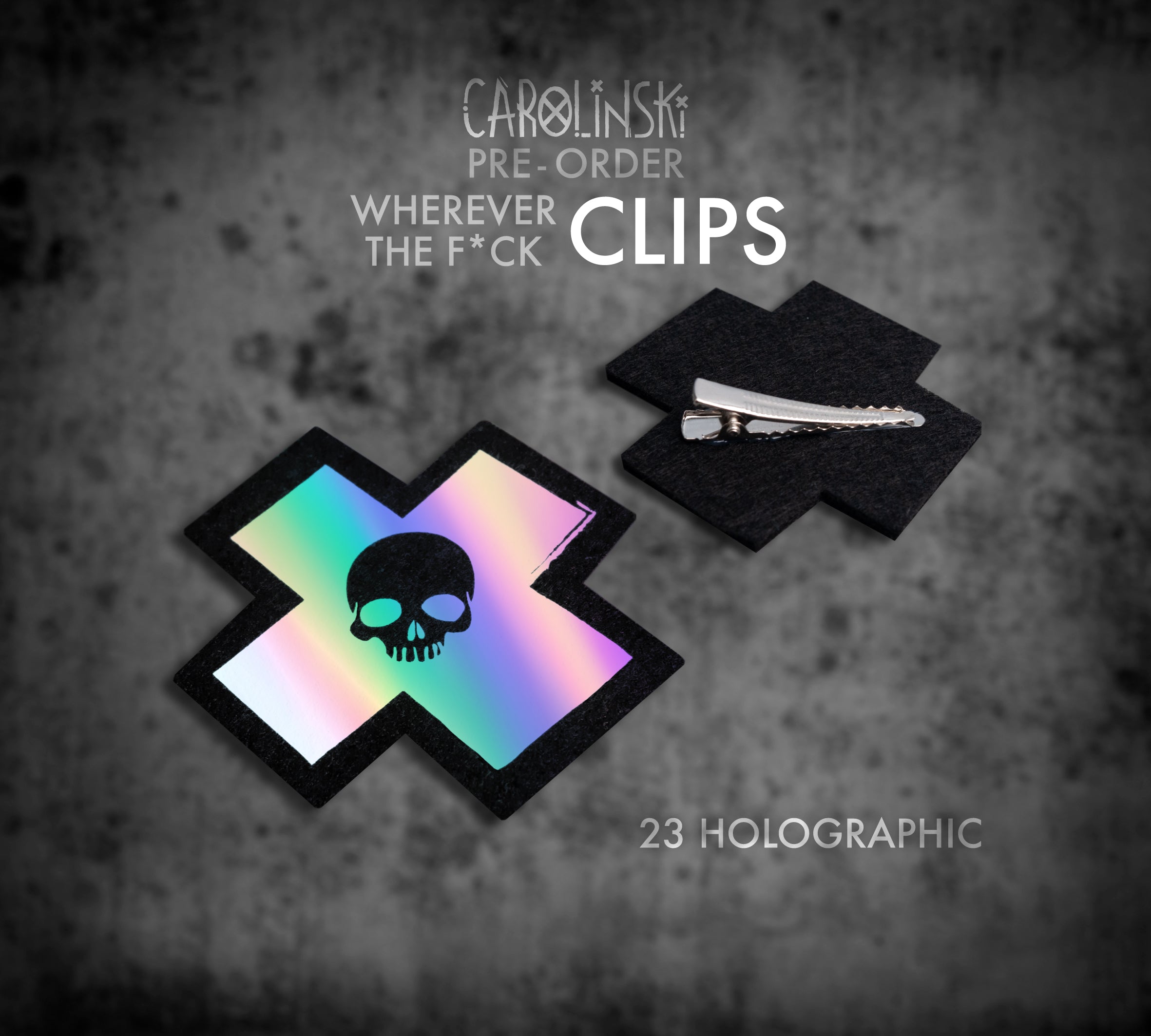 Skull Cross Clip