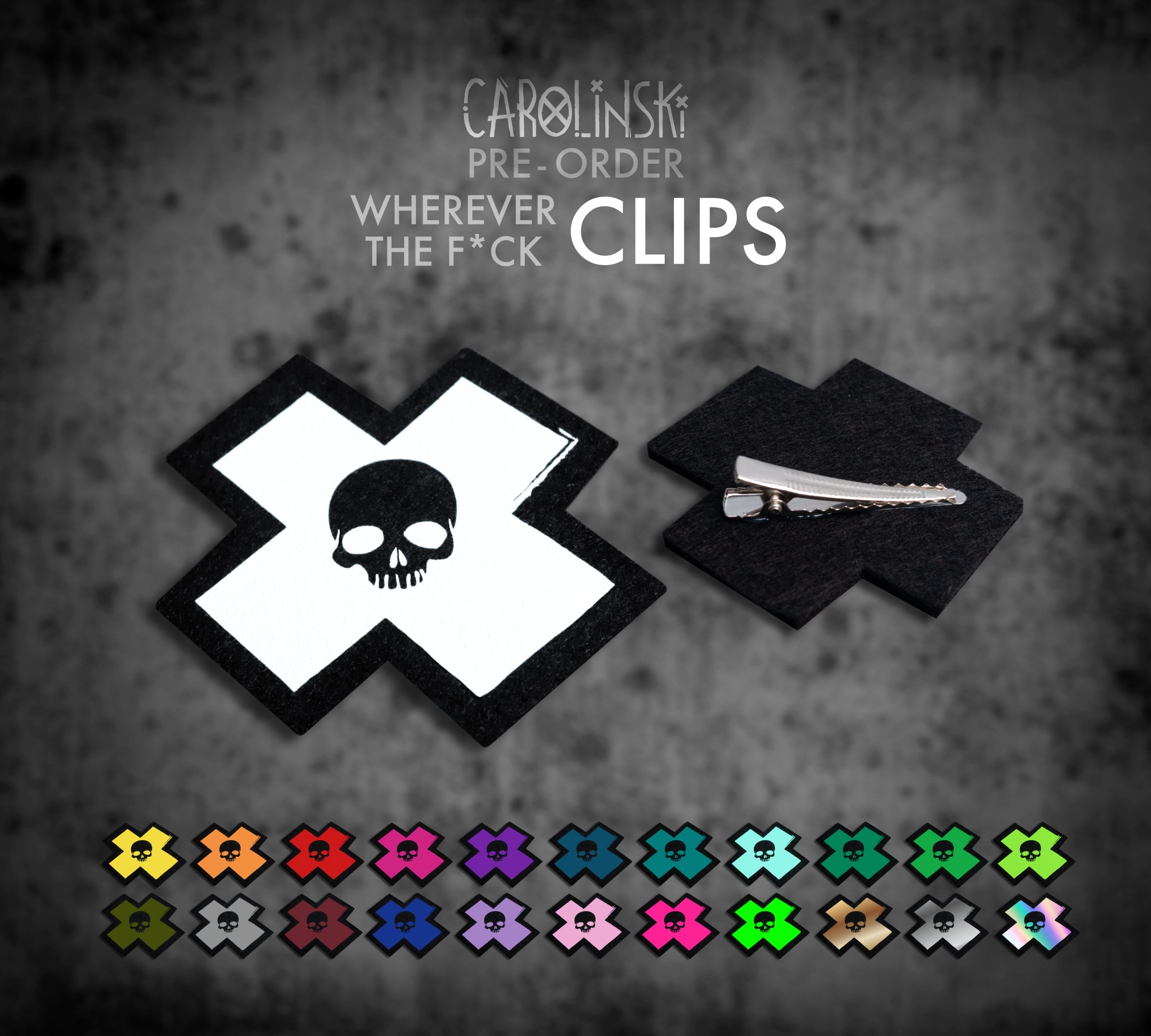 Skull Cross Clip