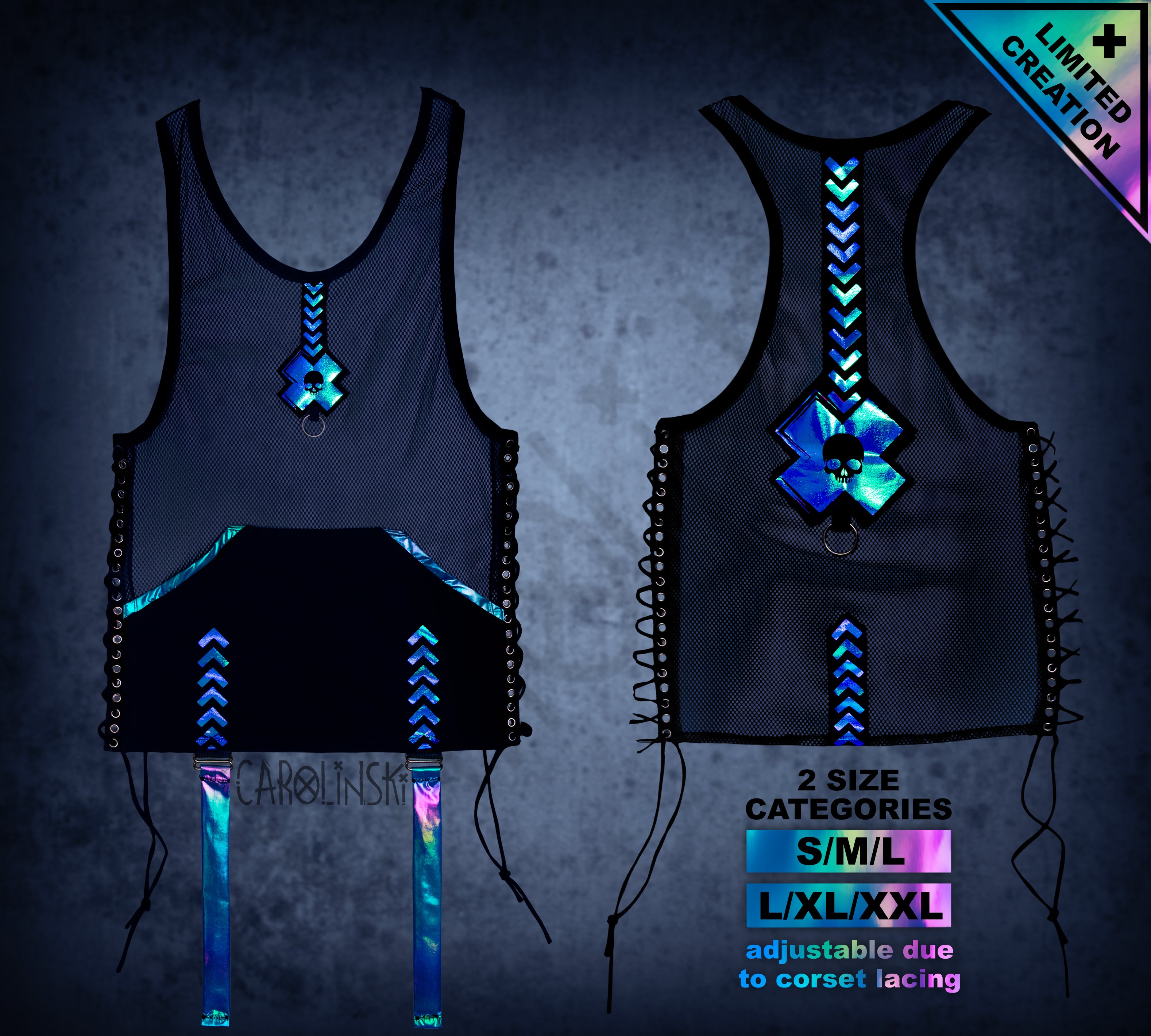 Skull - Mesh Holo Top