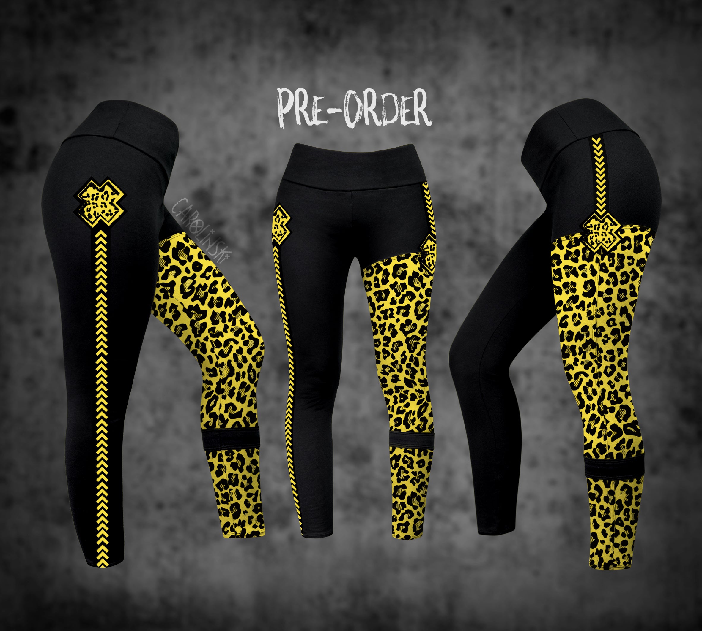 Split Leggings - Leopard
