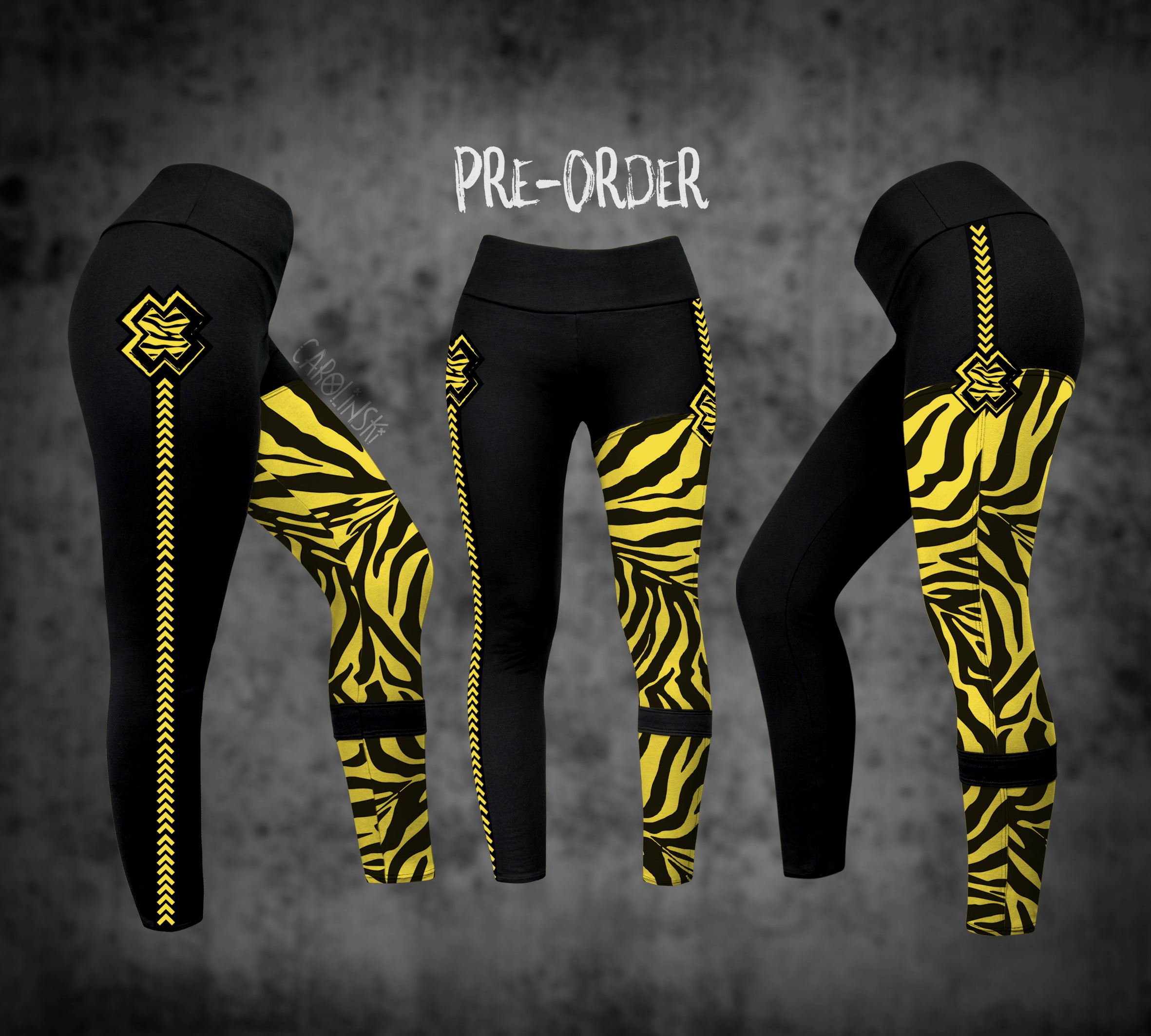 Split Leggings - Zebra