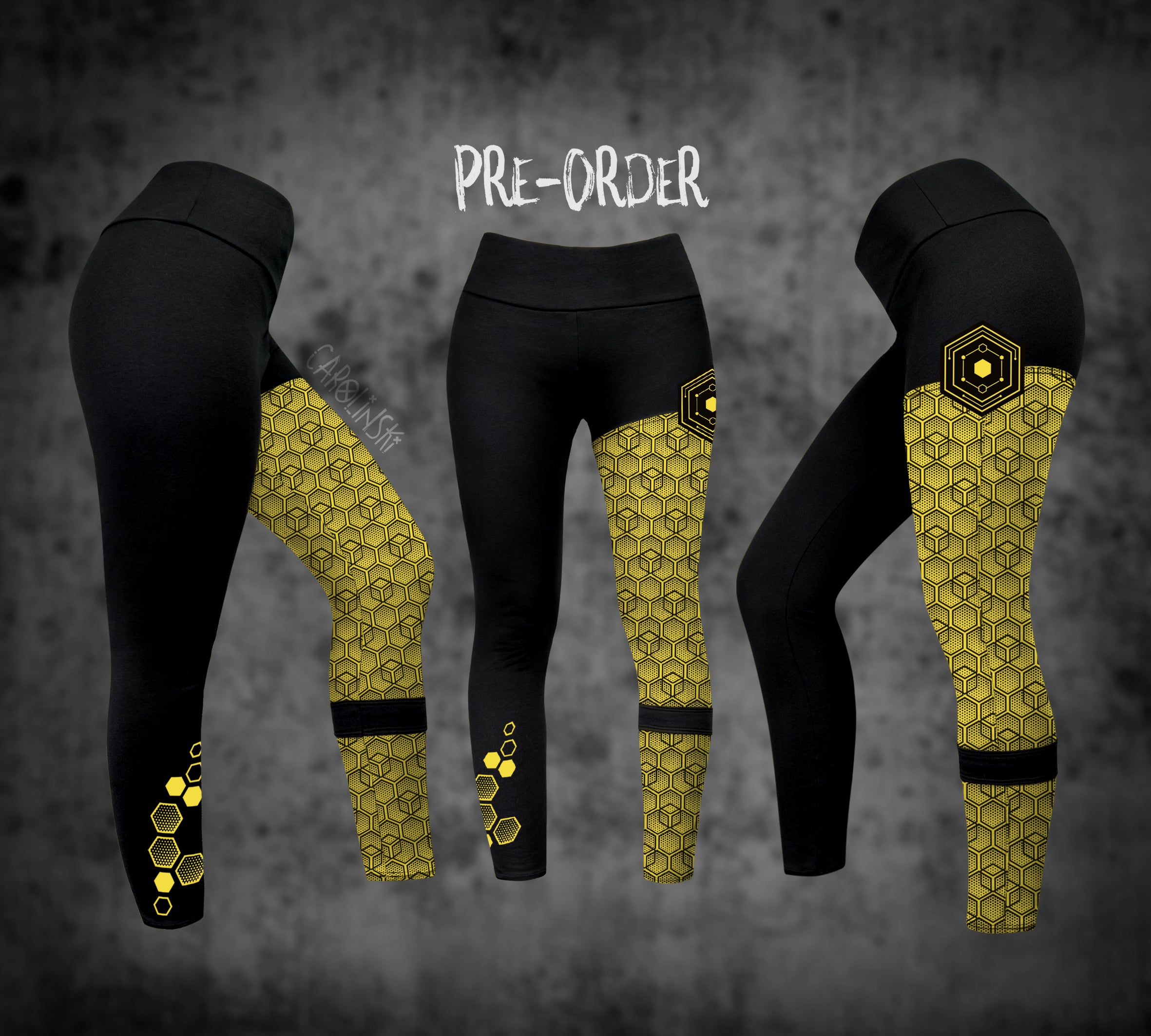 Split Leggings - Hexagon