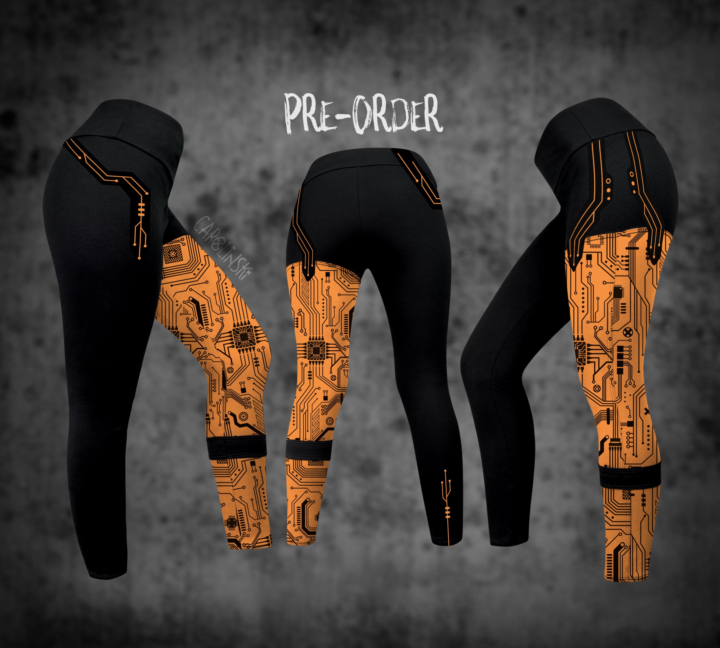 Split Leggings - Circuit Board