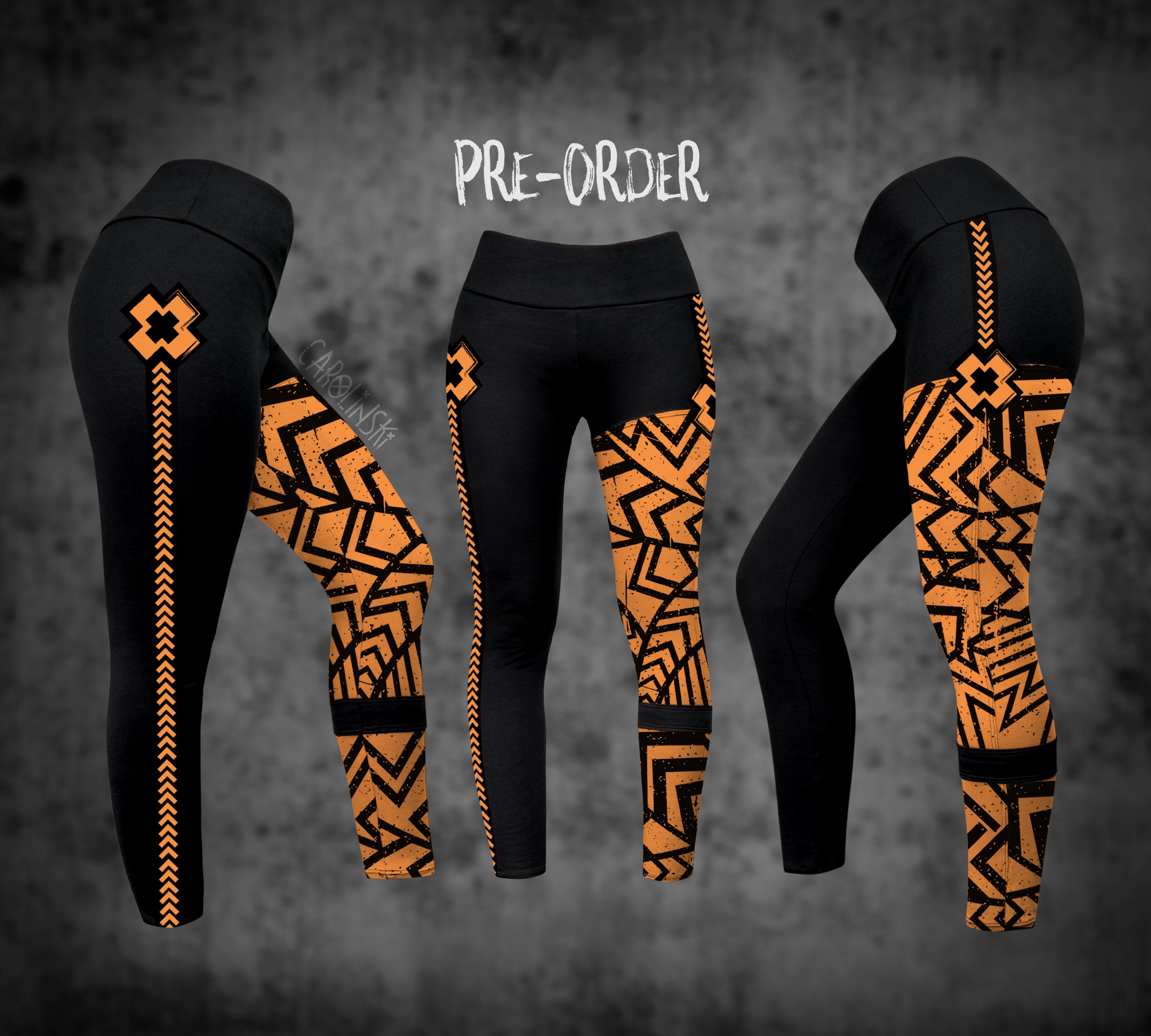 Split Leggings - Grunge