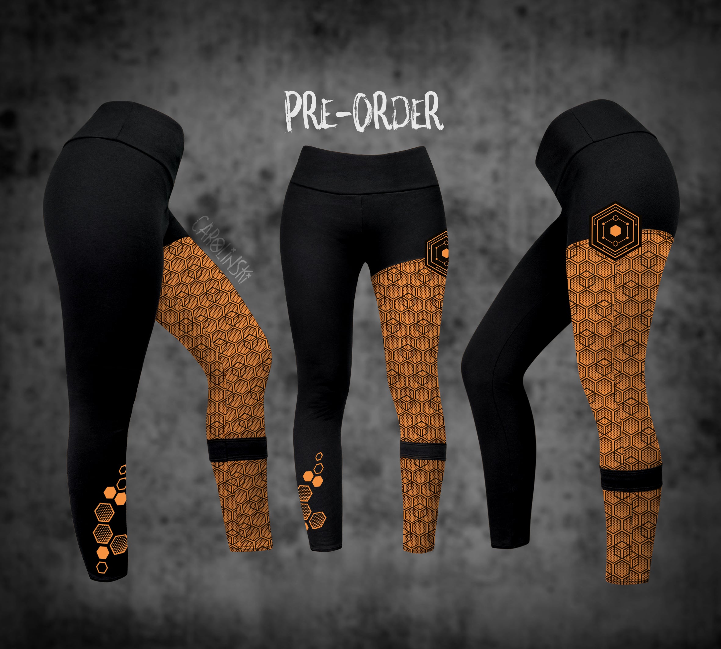 Split Leggings - Hexagon