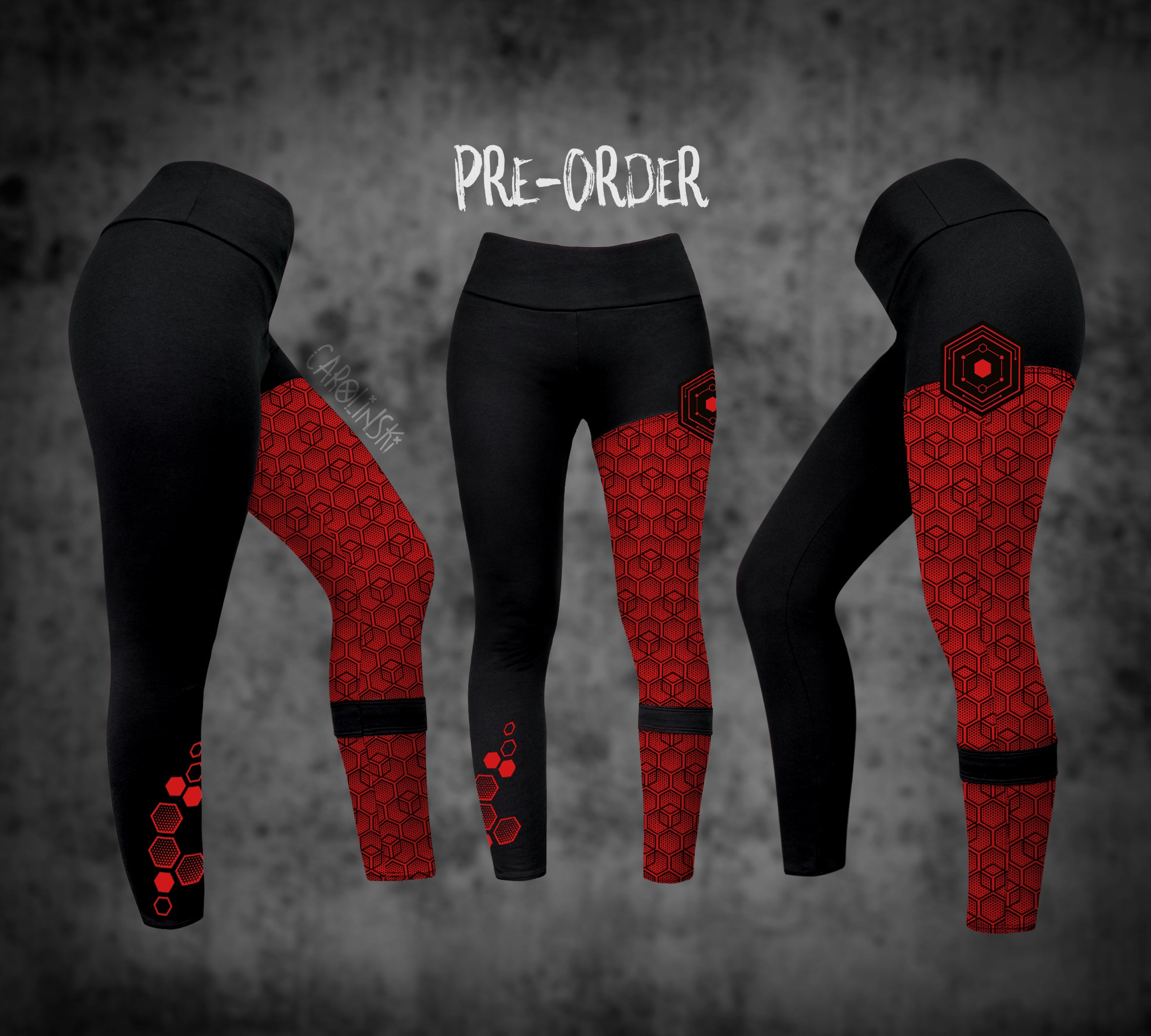 Split Leggings - Hexagon