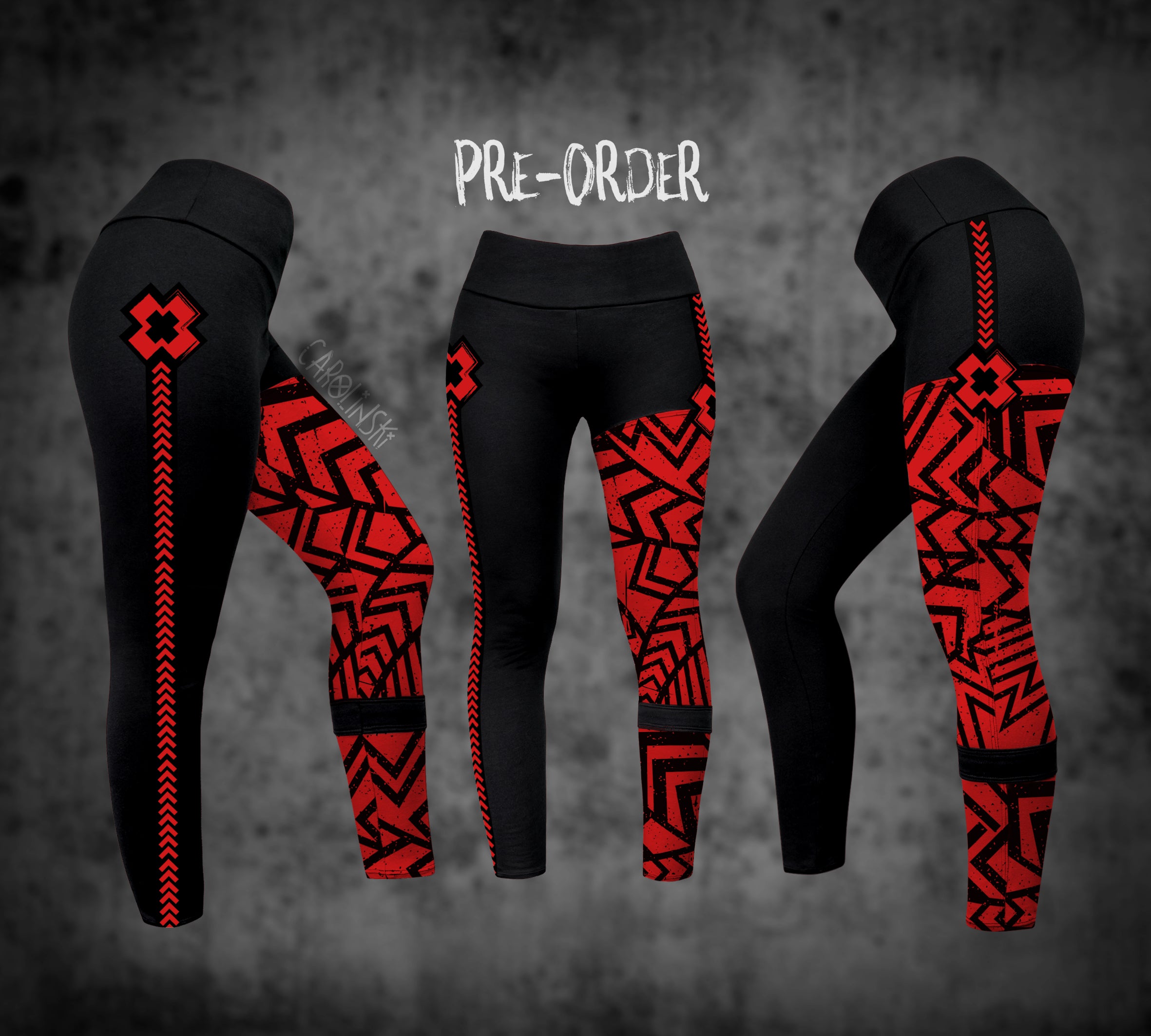 Split Leggings - Grunge