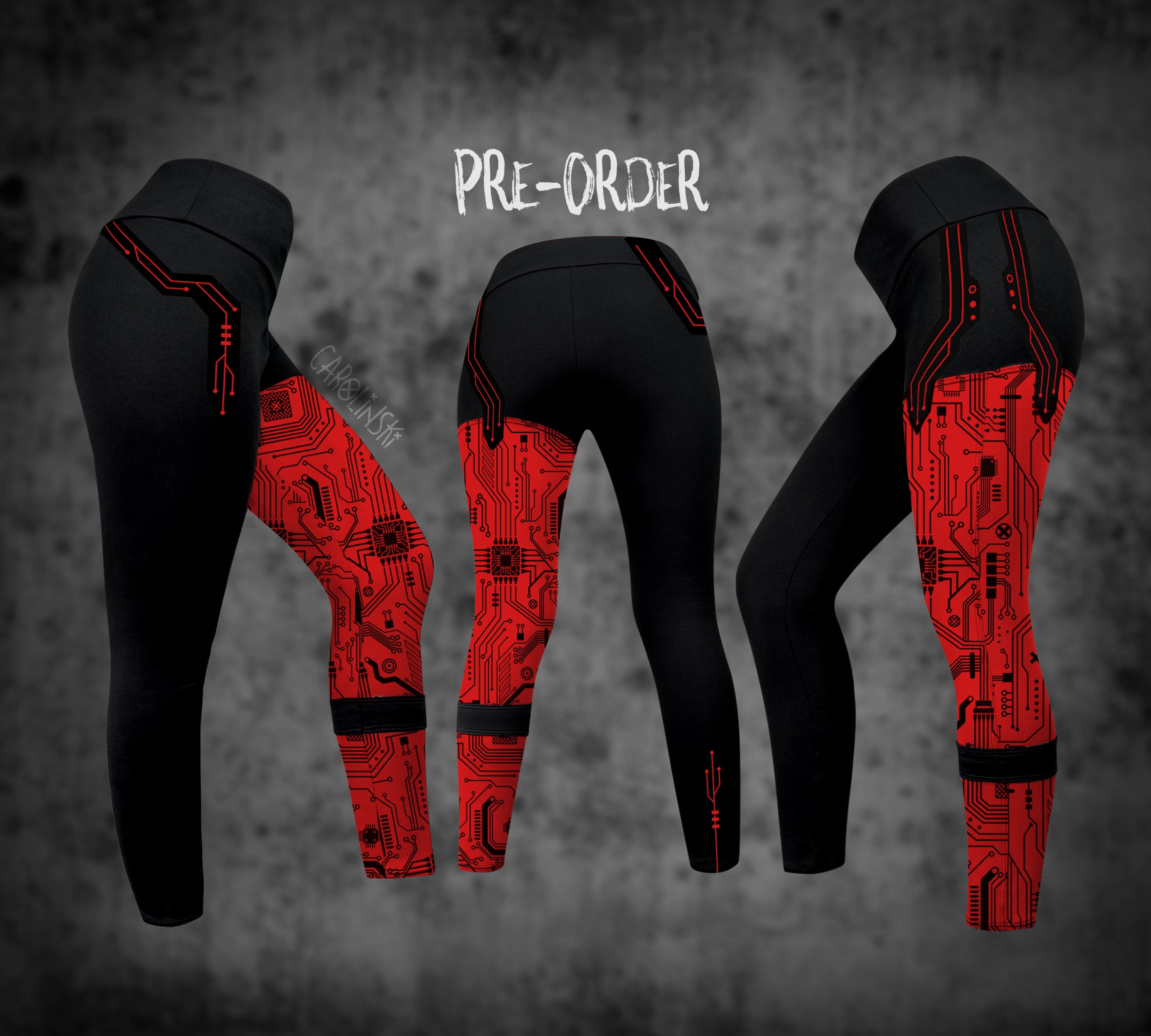 Split Leggings - Circuit Board