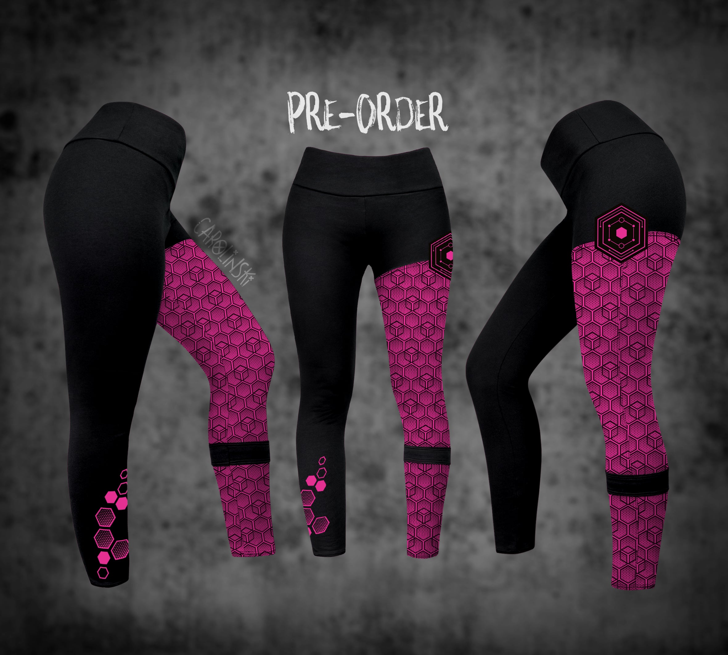 Split Leggings - Hexagon