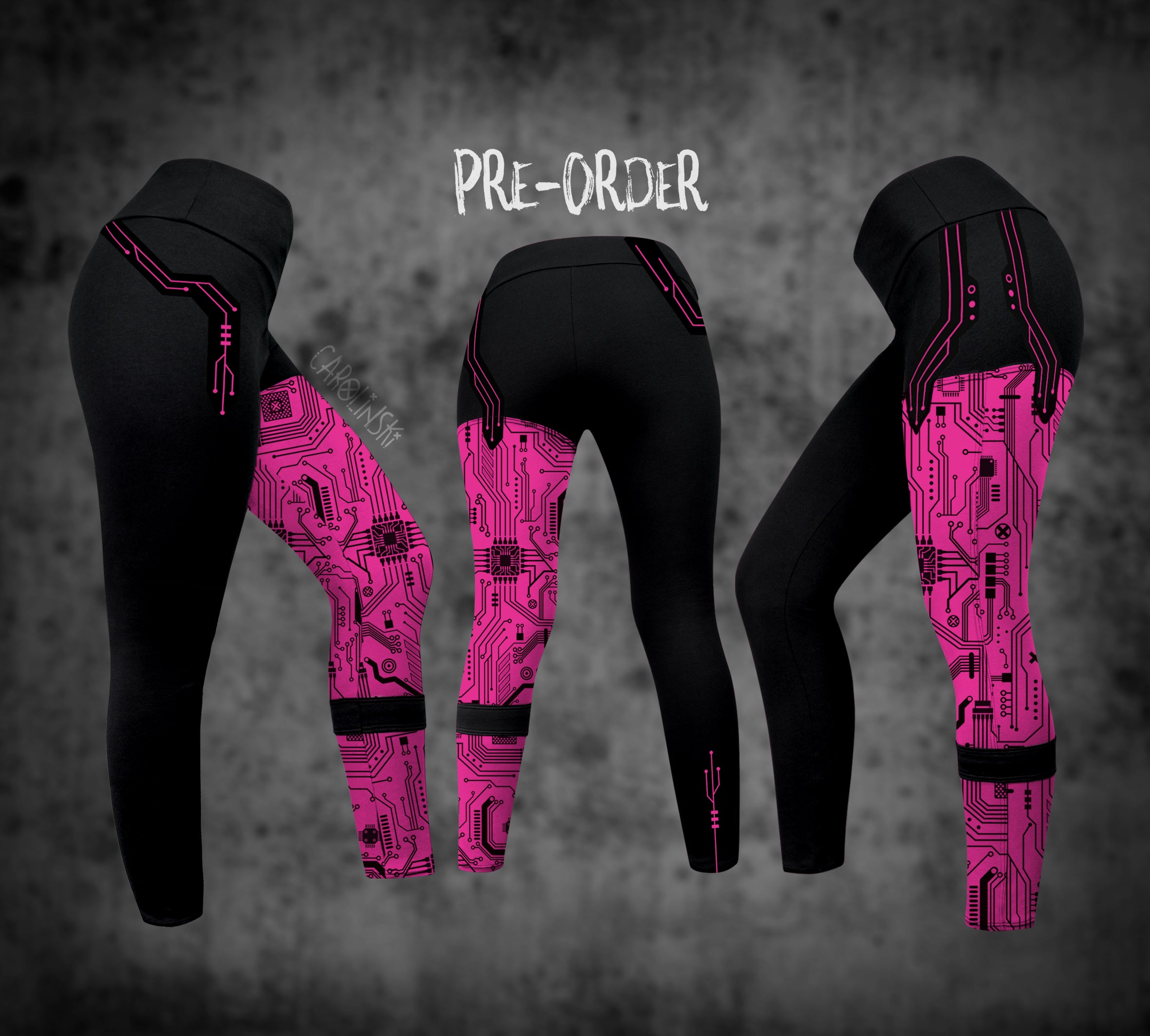 Split Leggings - Circuit Board