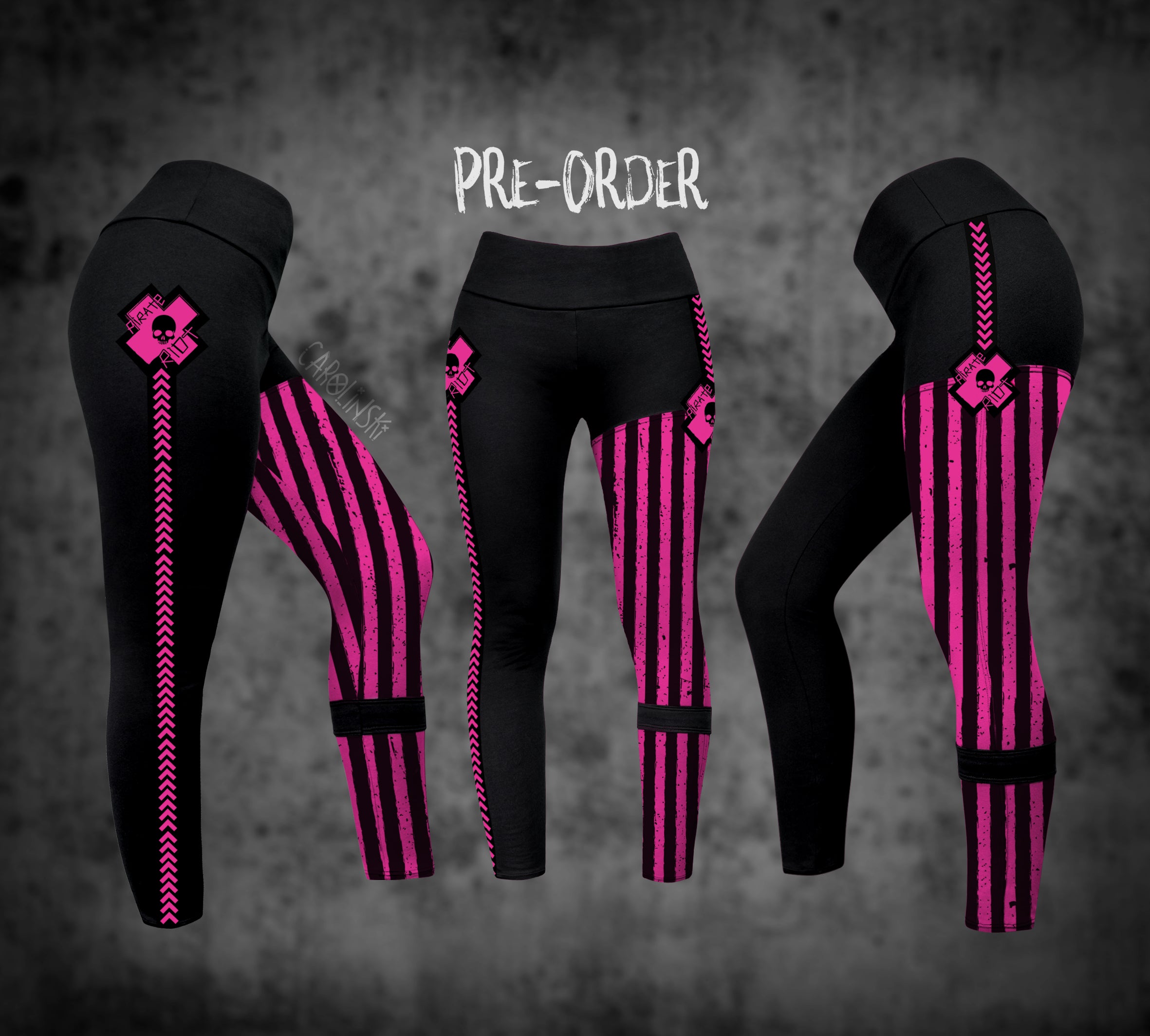 Split Leggings - Stripes