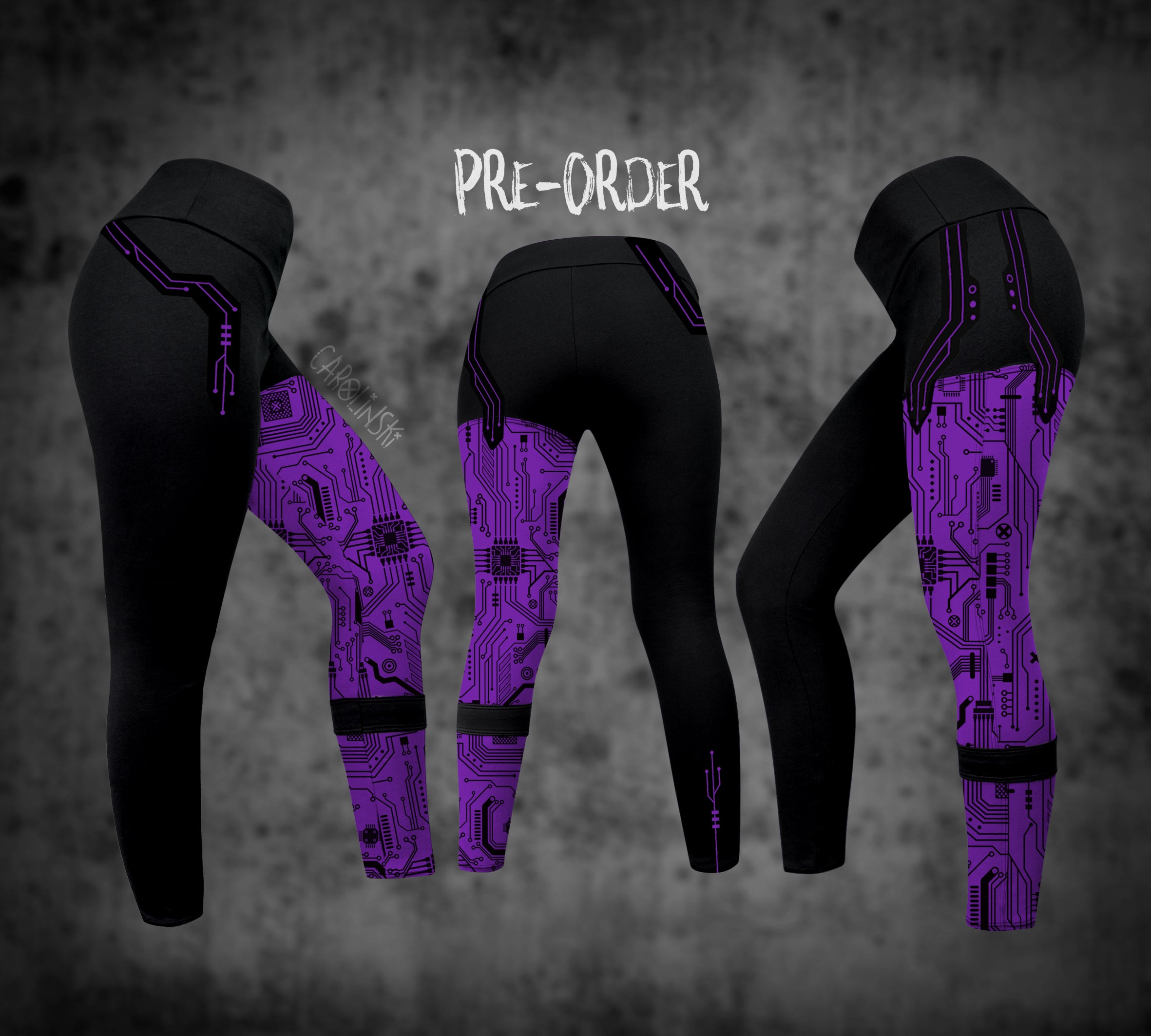 Split Leggings - Circuit Board
