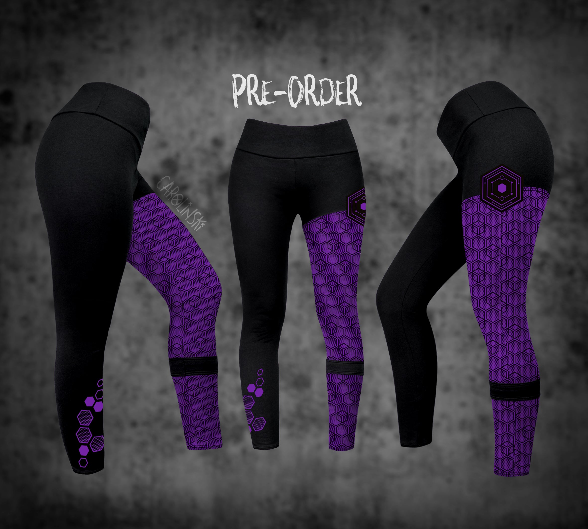 Split Leggings - Hexagon