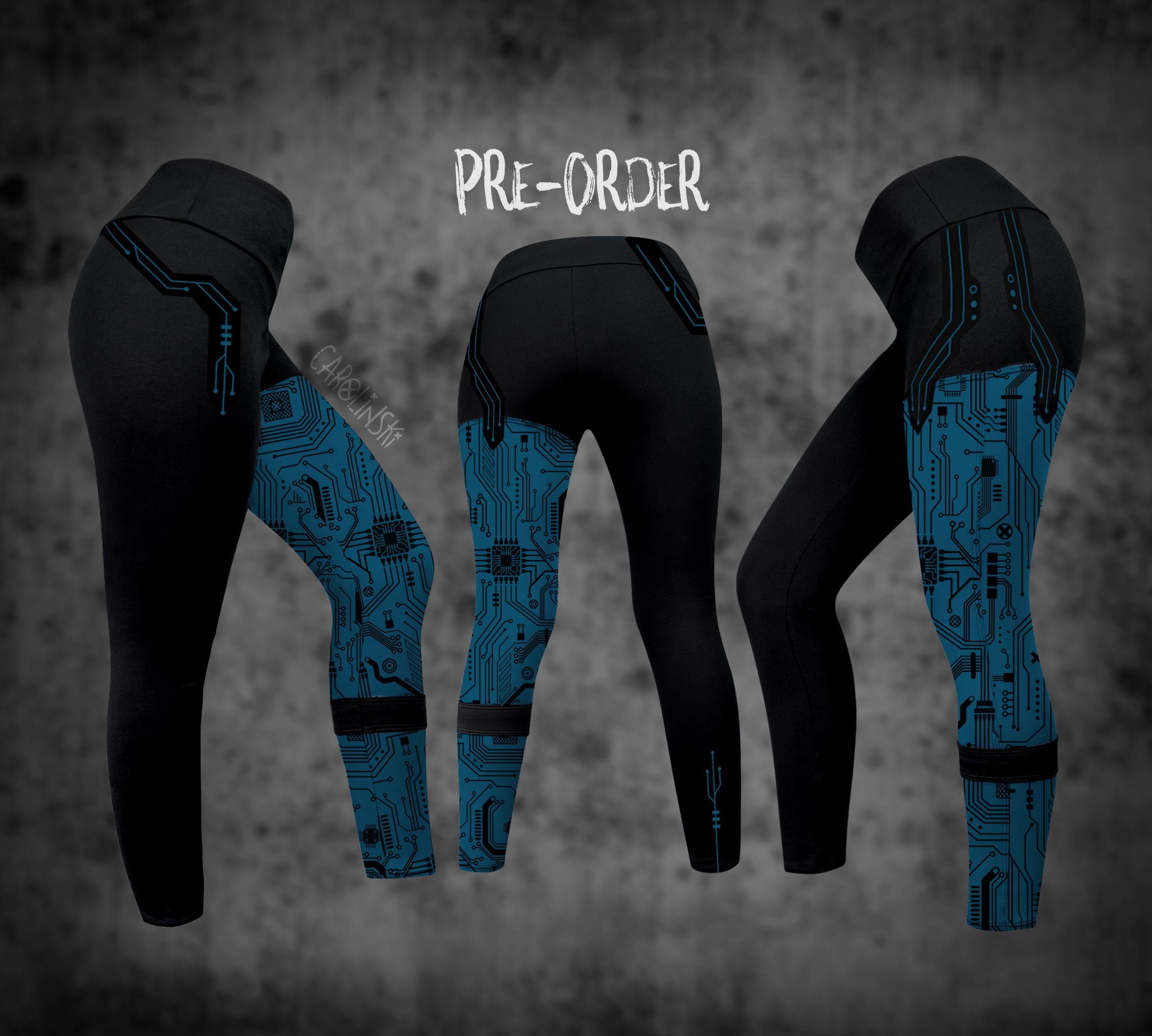 Split Leggings - Circuit Board