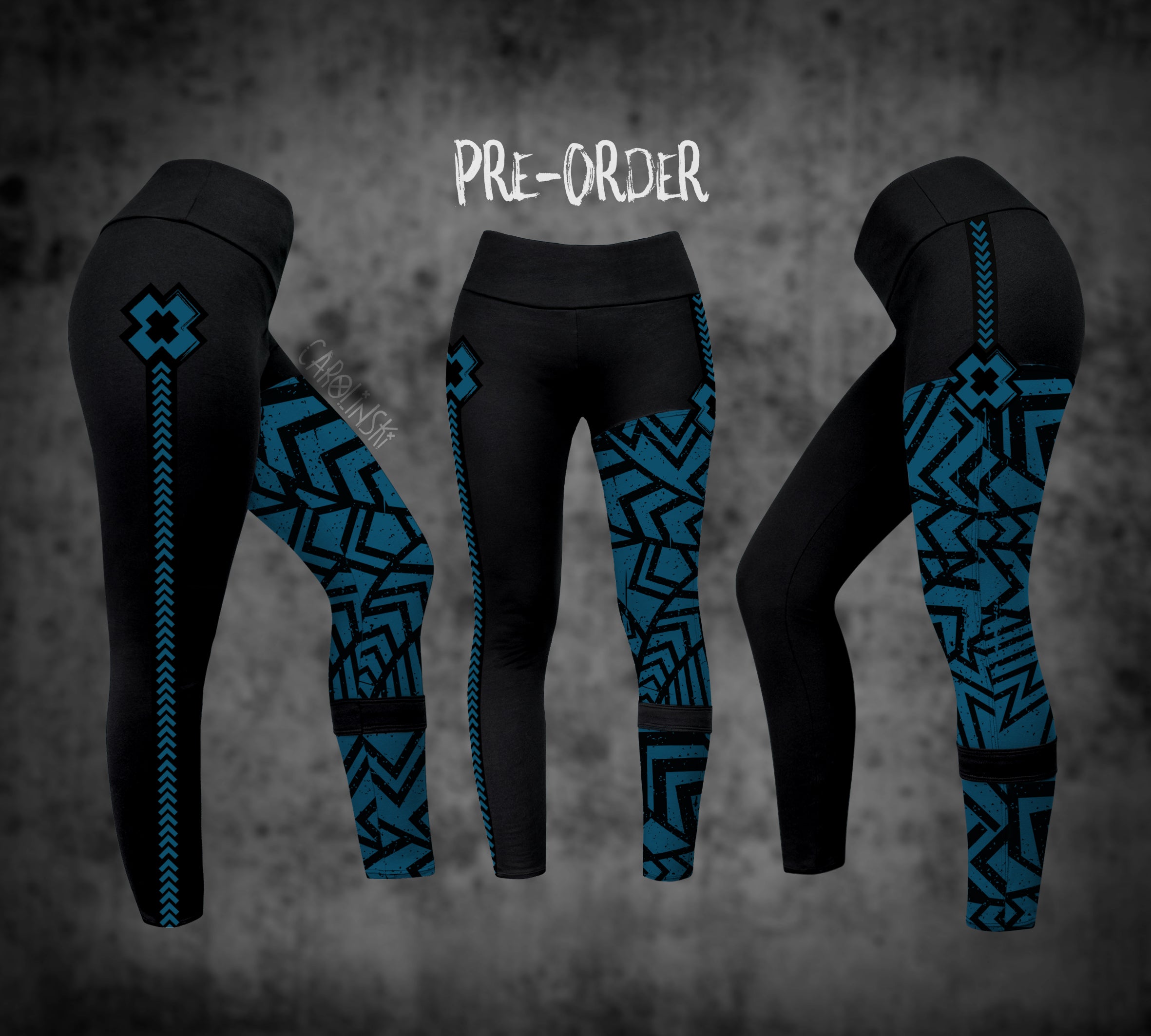 Split Leggings - Grunge