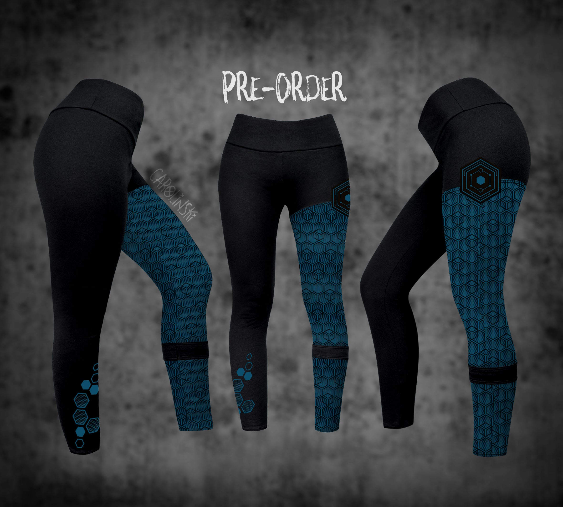 Split Leggings - Hexagon