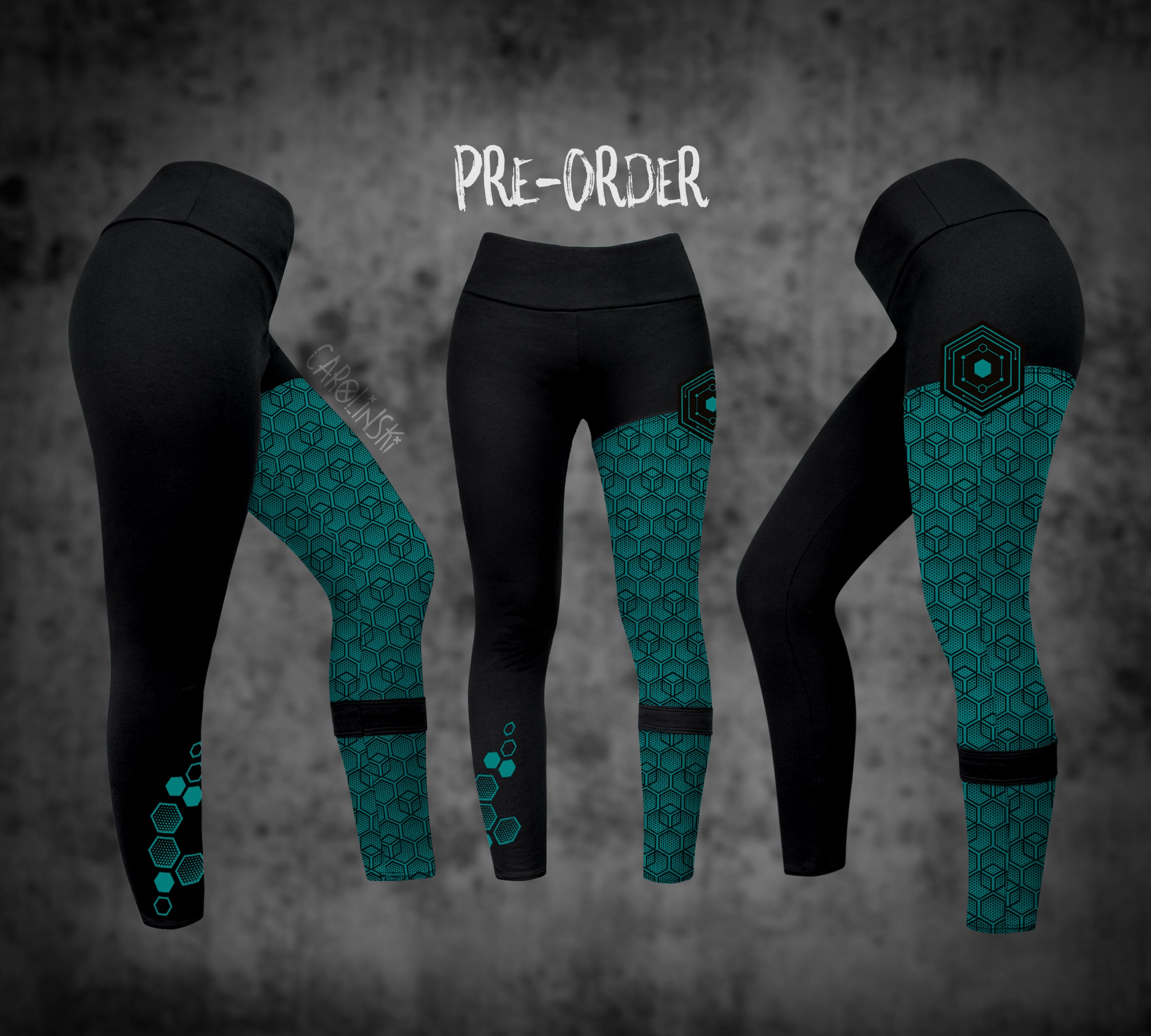 Split Leggings - Hexagon