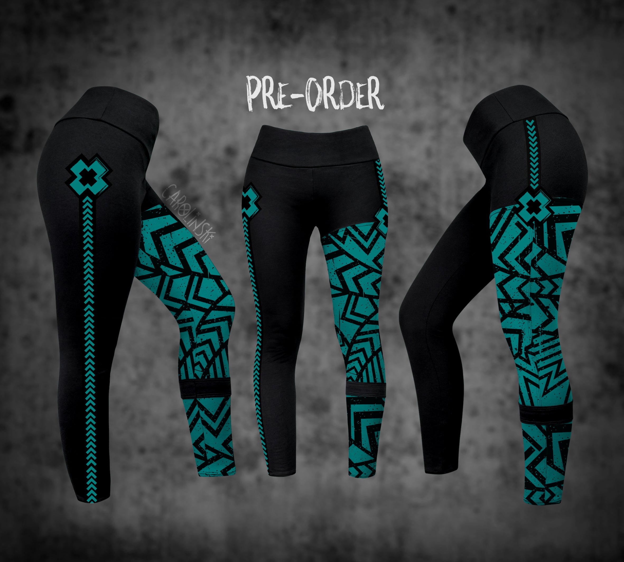 Split Leggings - Grunge