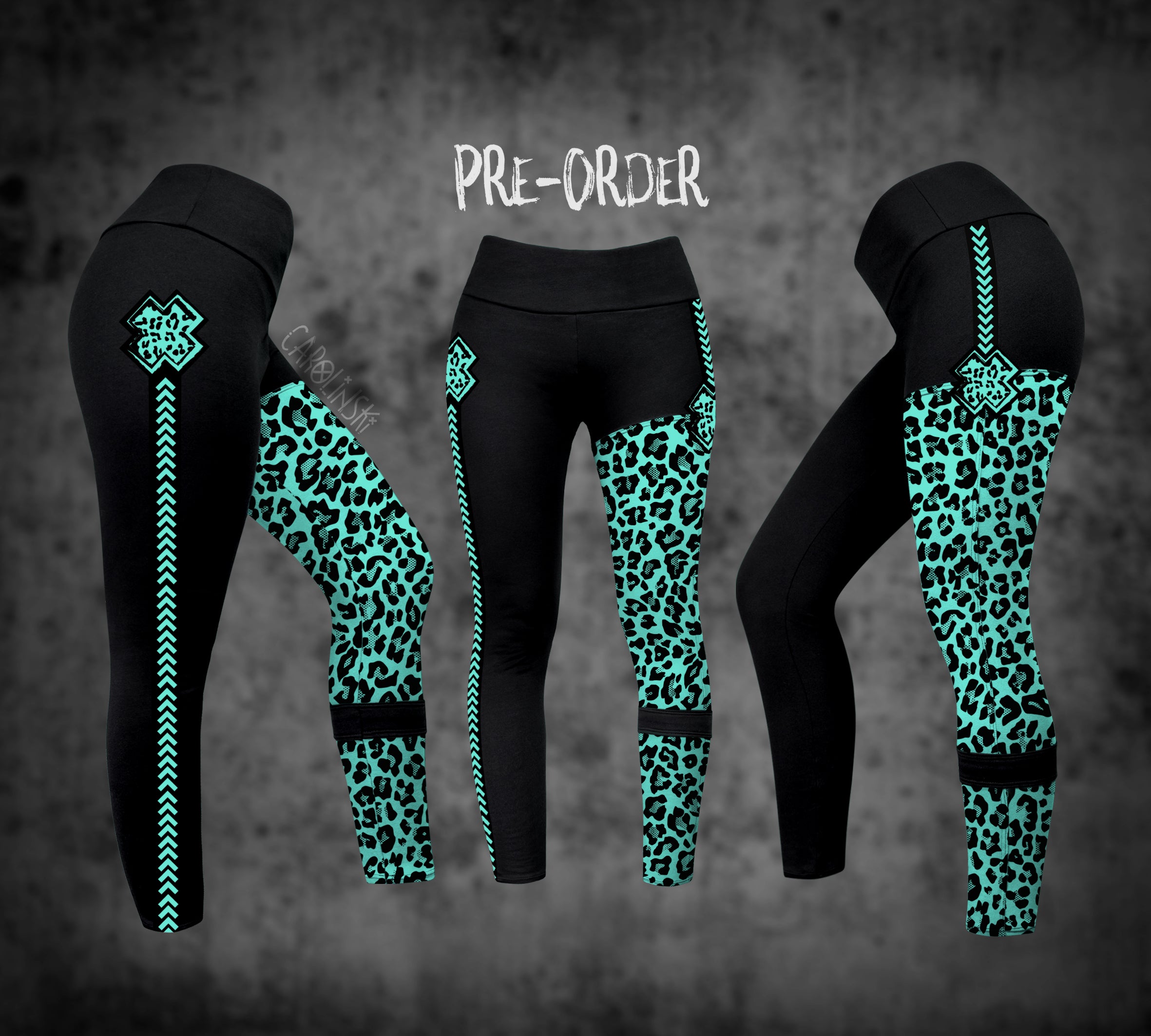 Split Leggings - Leopard