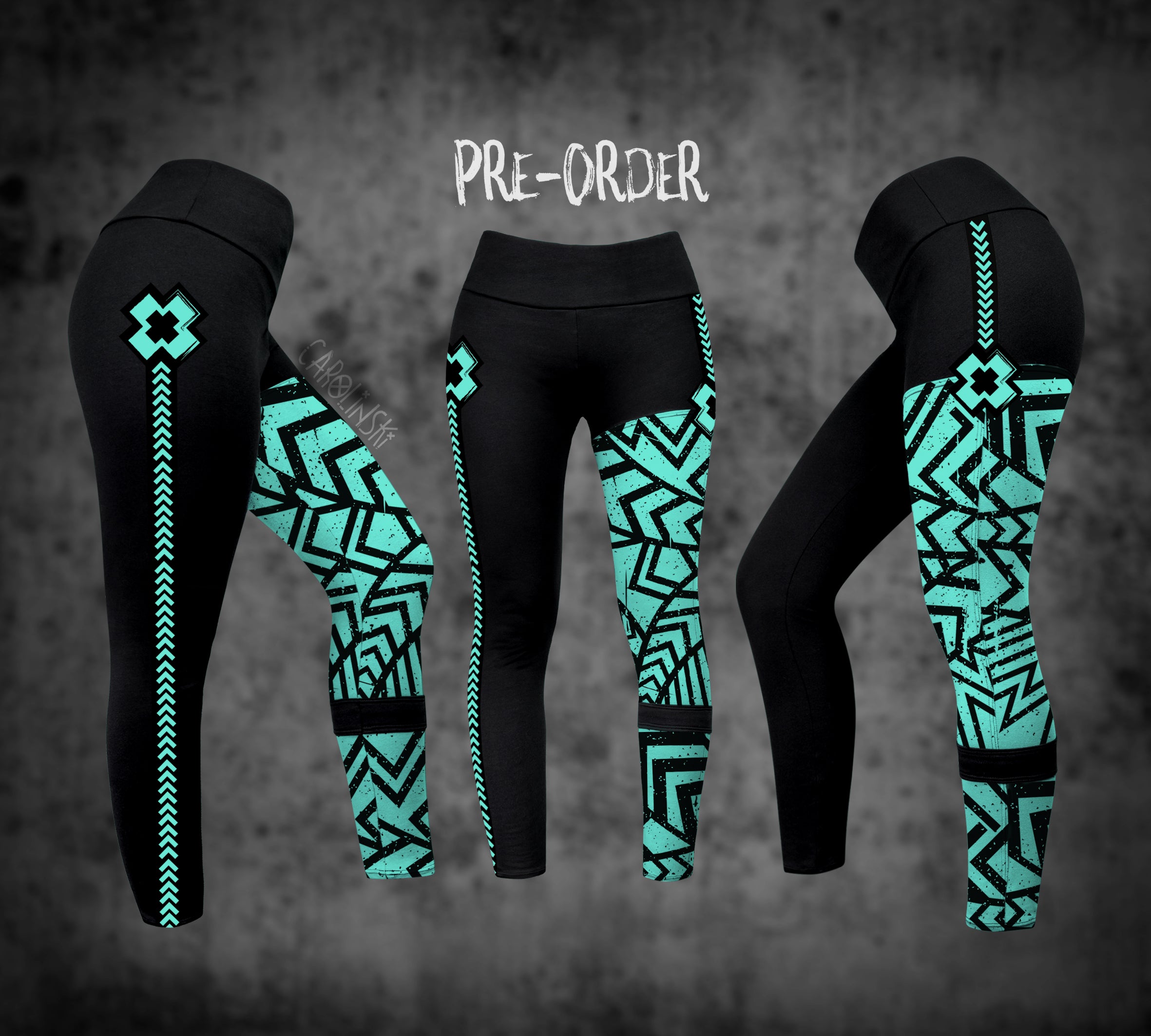 Split Leggings - Grunge