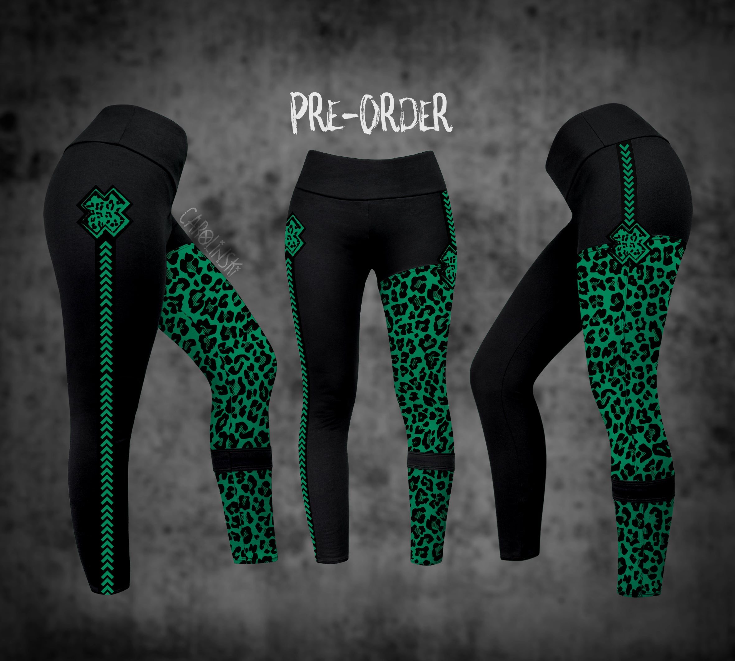 Split Leggings - Leopard