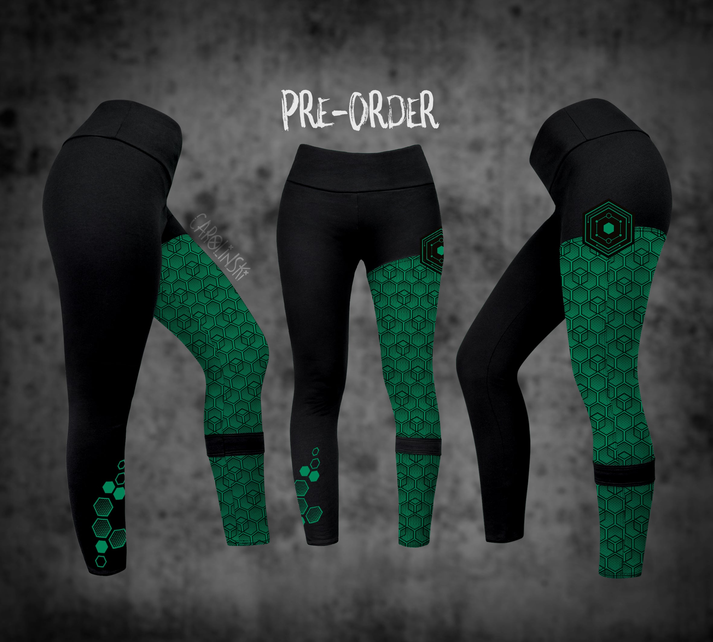 Split Leggings - Hexagon