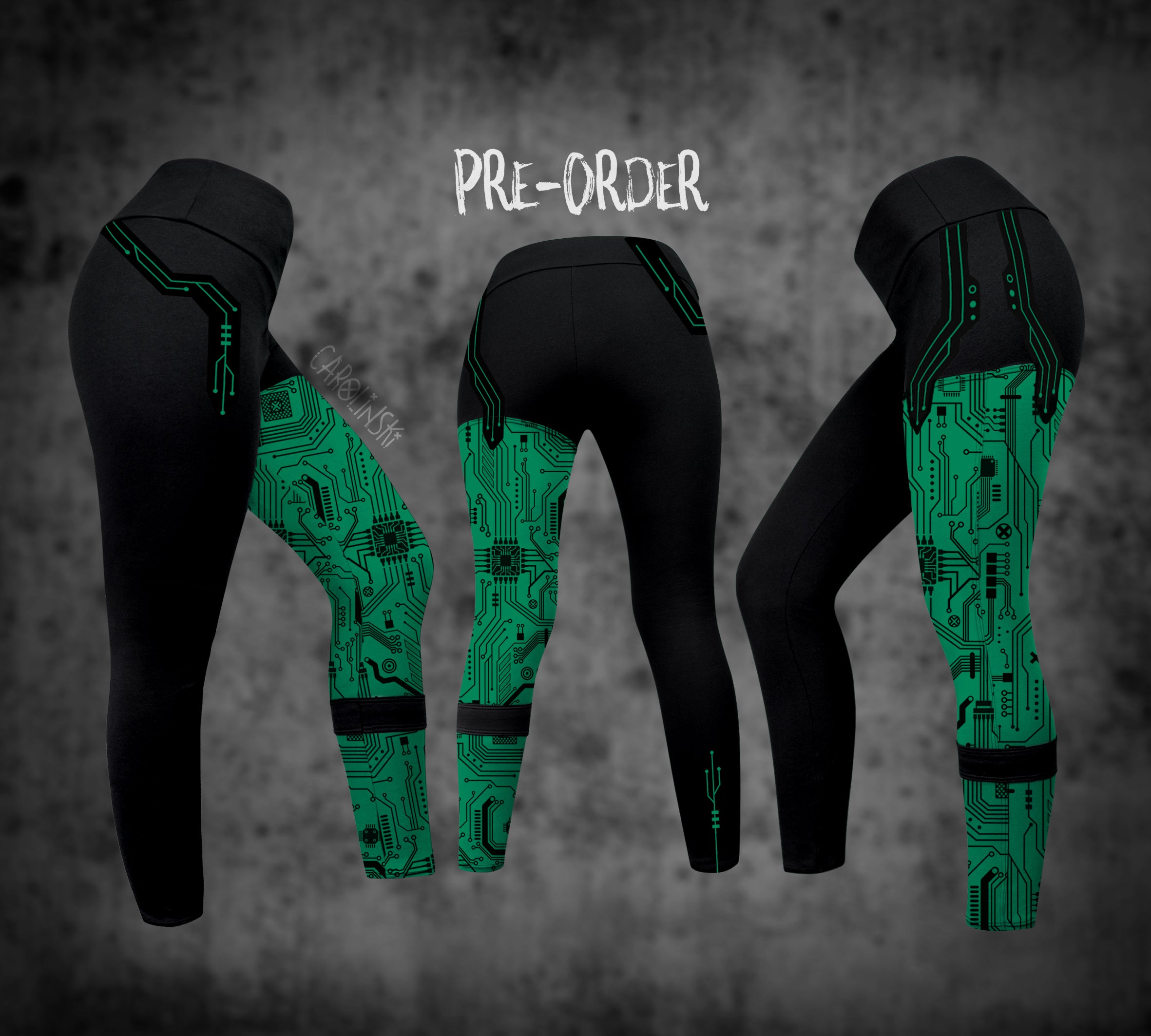 Split Leggings - Circuit Board