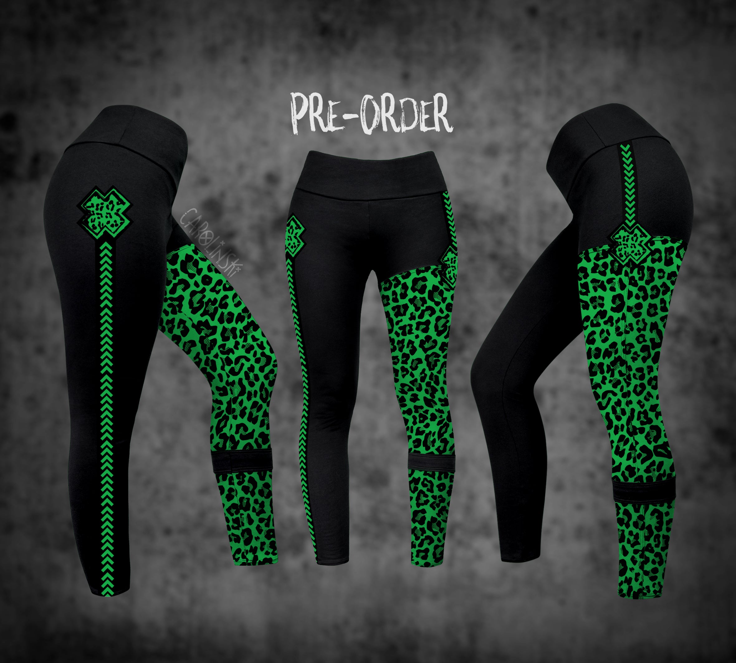 Split Leggings - Leopard
