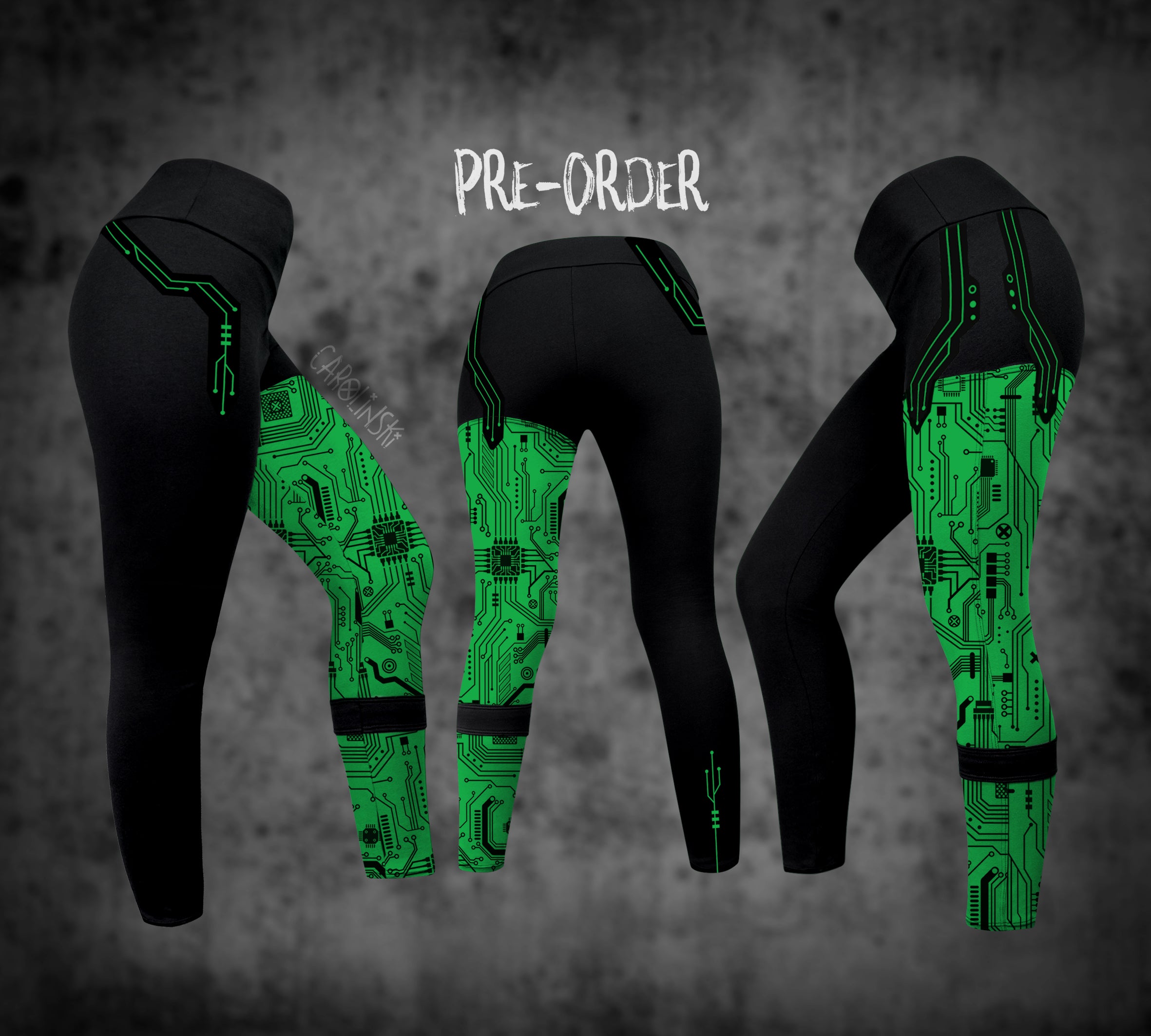 Split Leggings - Circuit Board