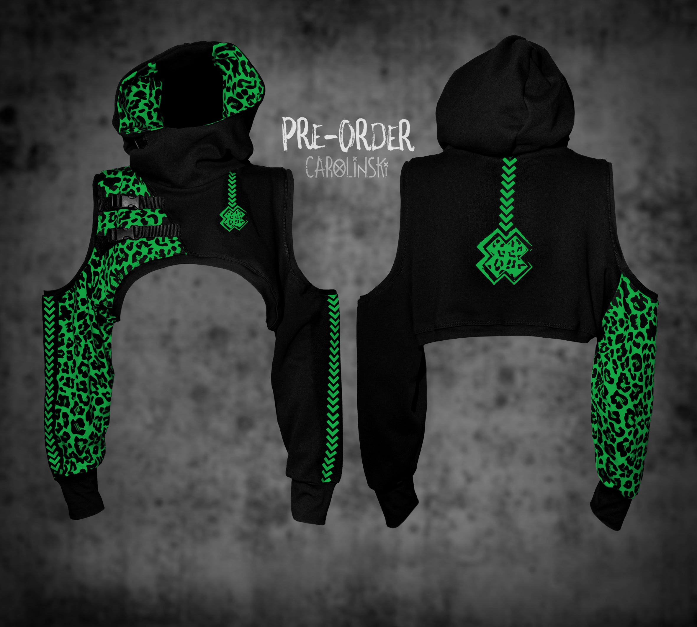 Crop Hoodie - Leopard