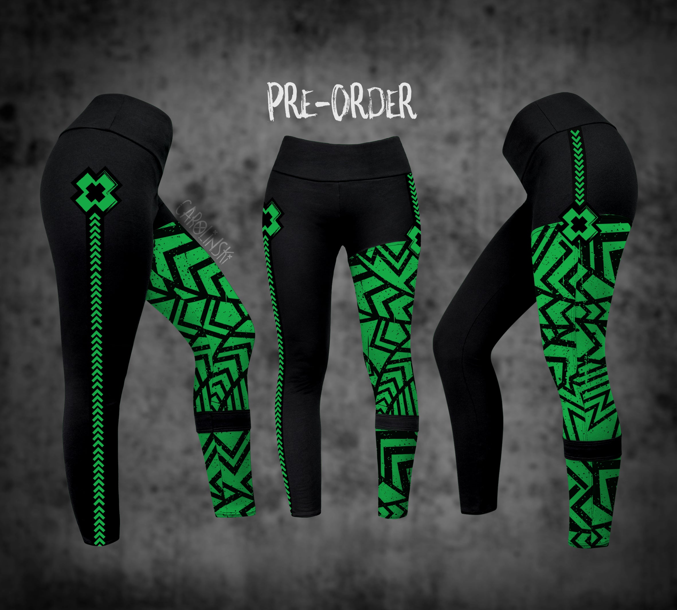 Split Leggings - Grunge