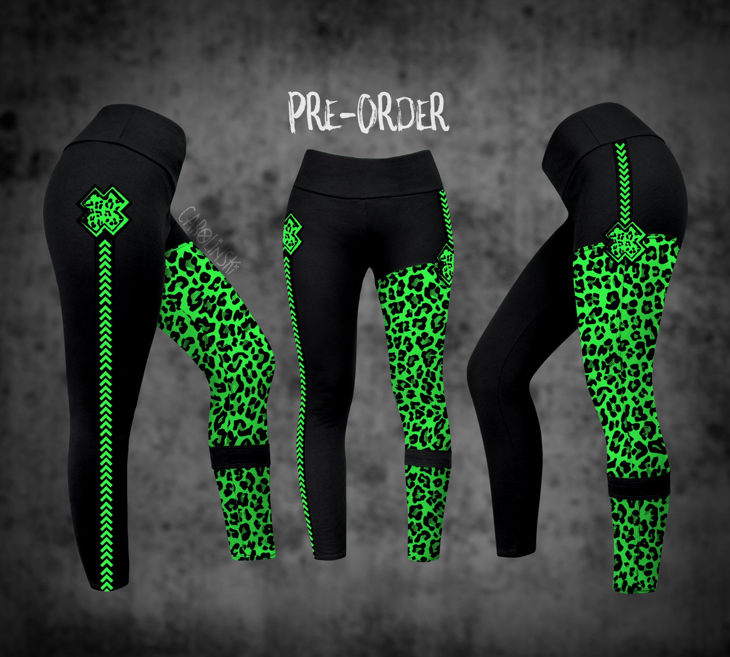 Split Leggings - Leopard