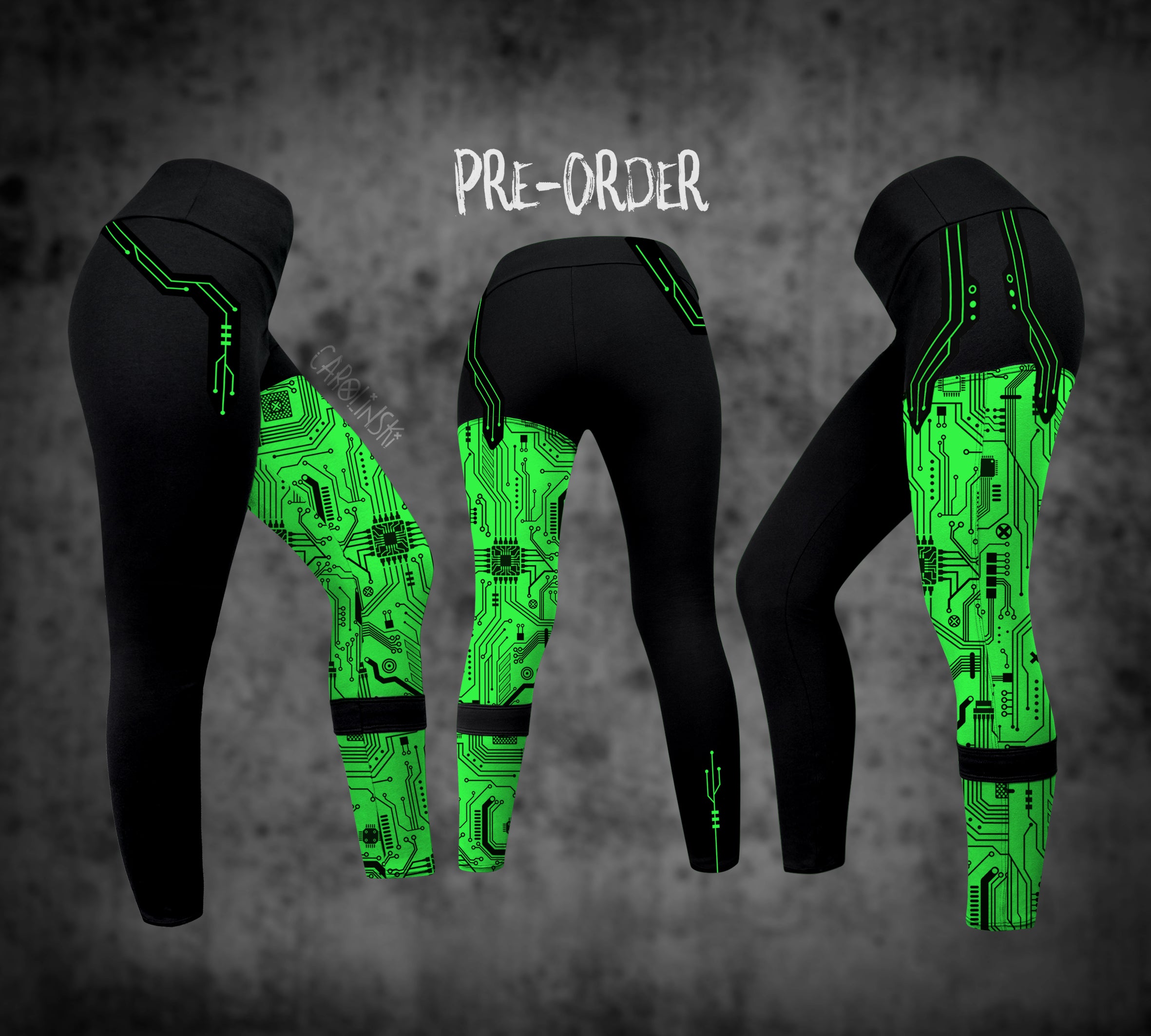 Split Leggings - Circuit Board