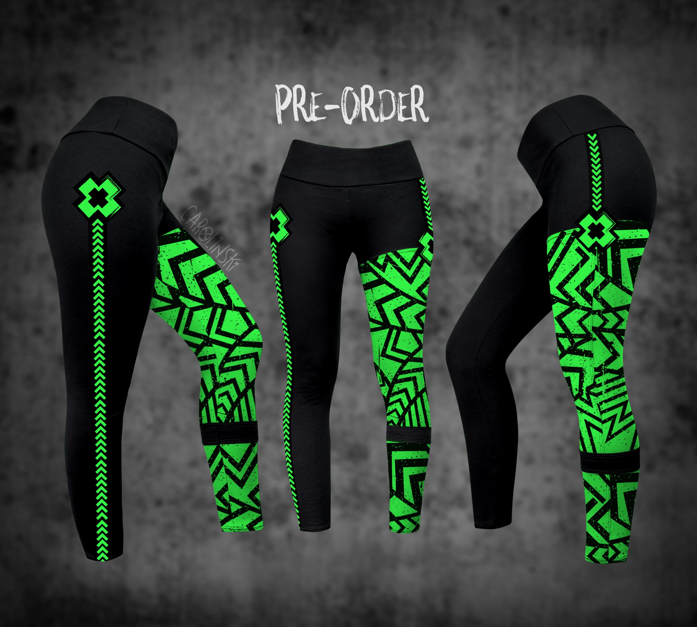 Split Leggings - Grunge