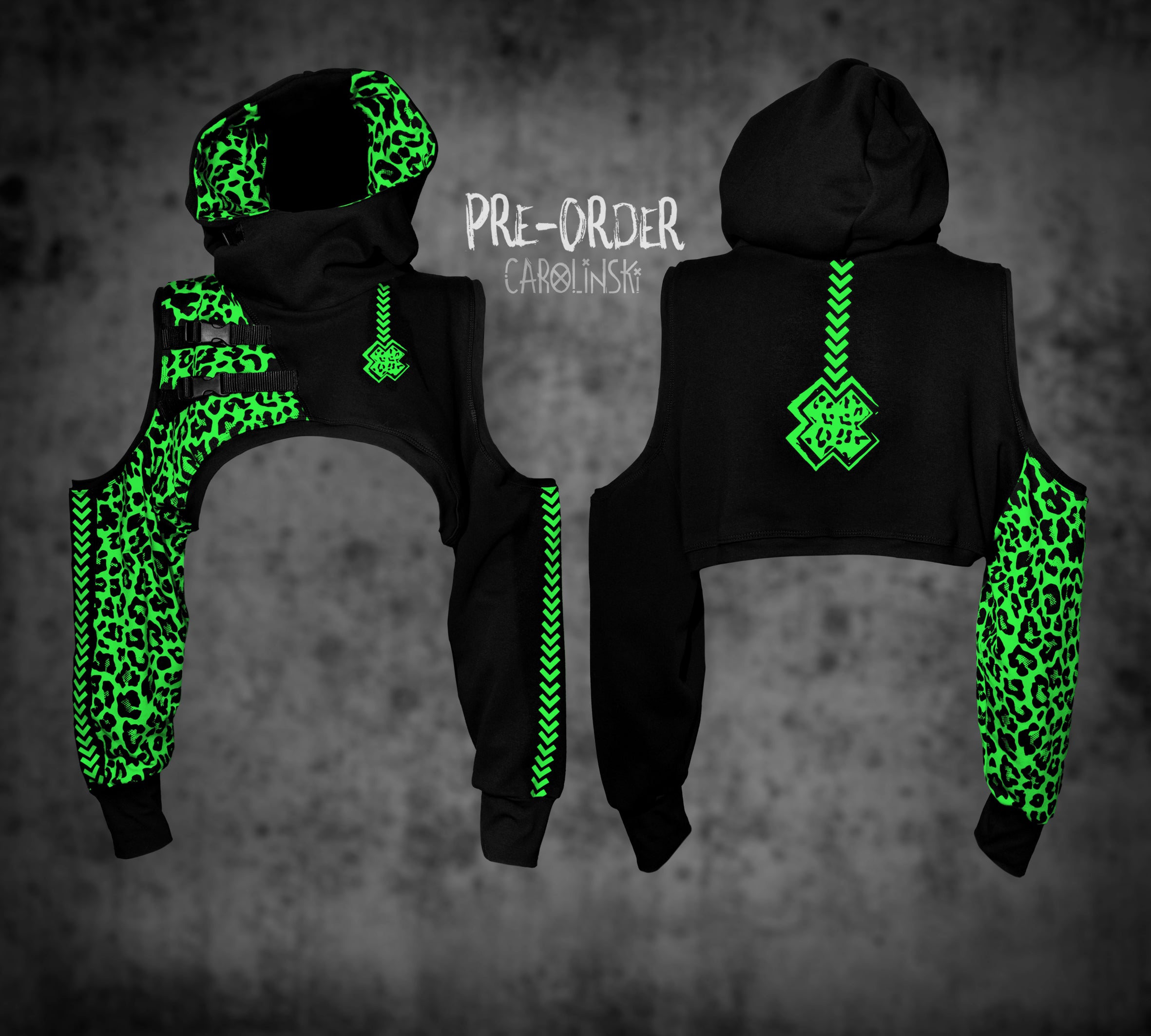 Crop Hoodie - Leopard