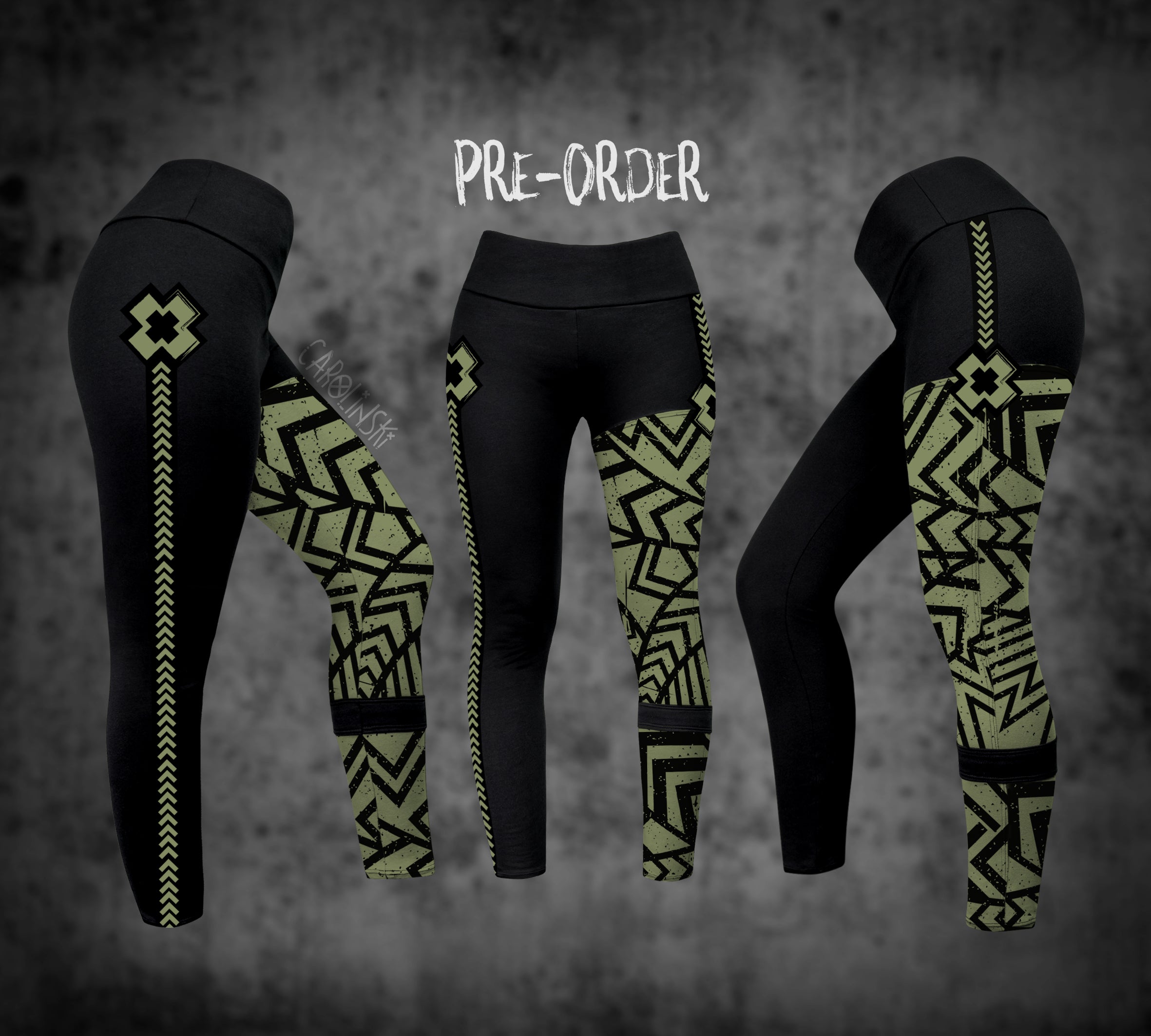 Split Leggings - Grunge