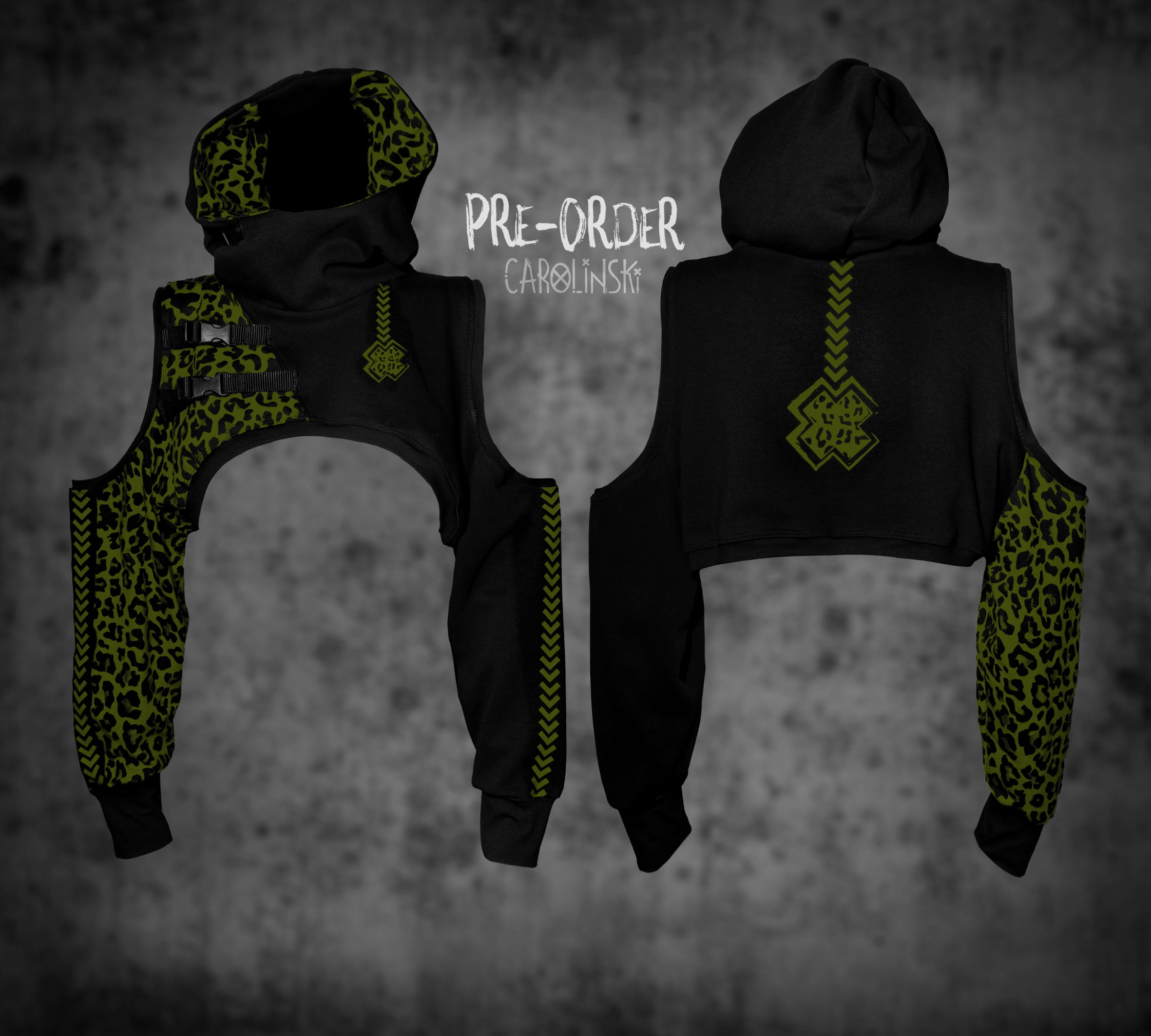 Crop Hoodie - Leopard