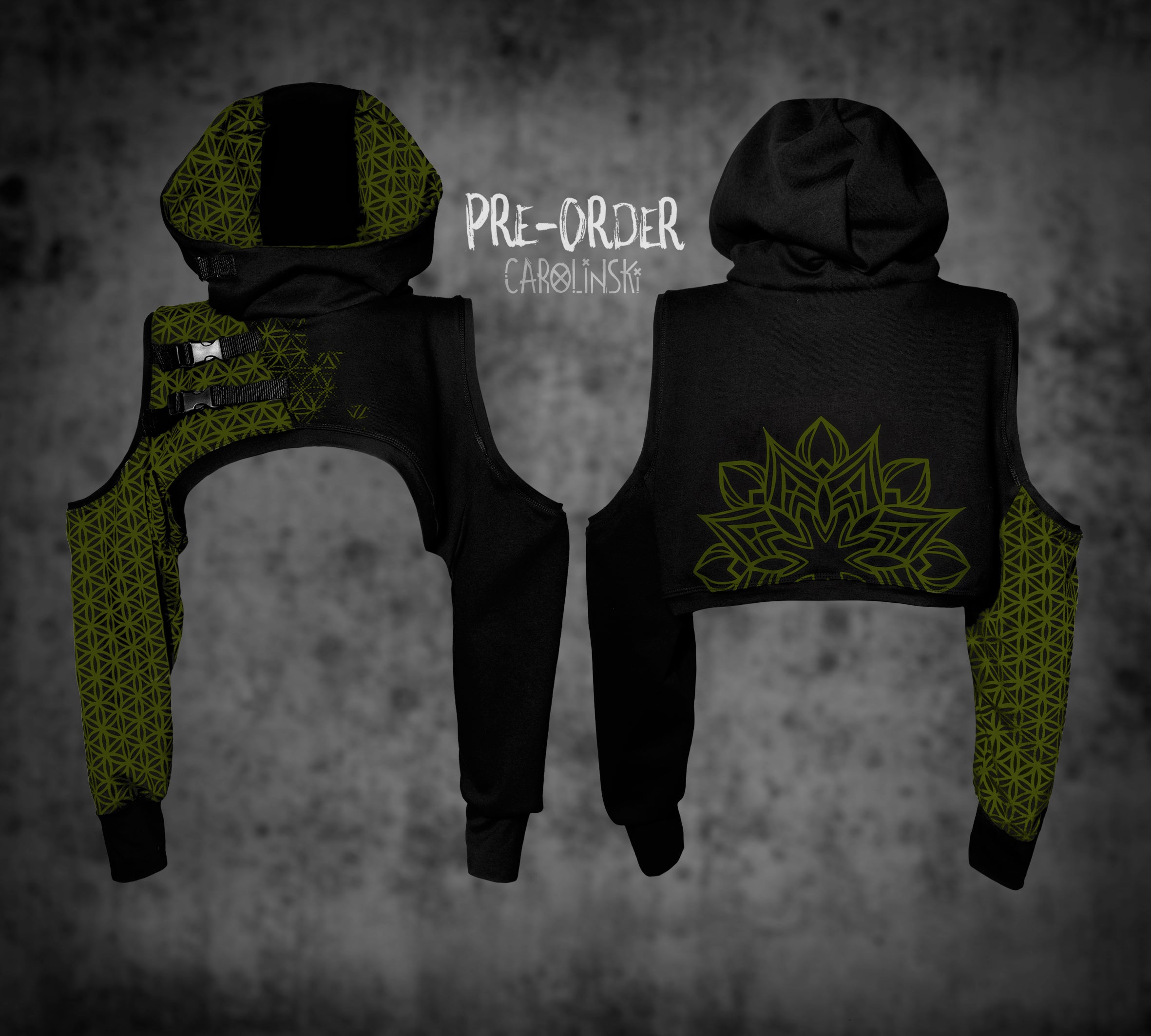 Crop Hoodie - Flower of Life